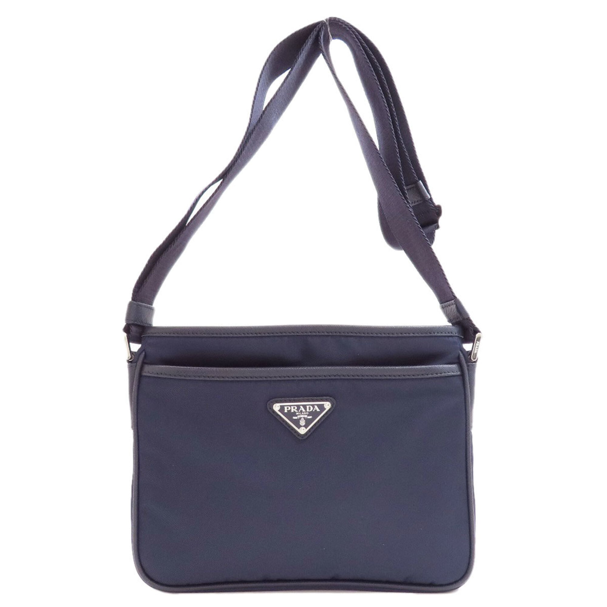 Prada Navy Nylon Shoulder Bag (Pre-Owned)