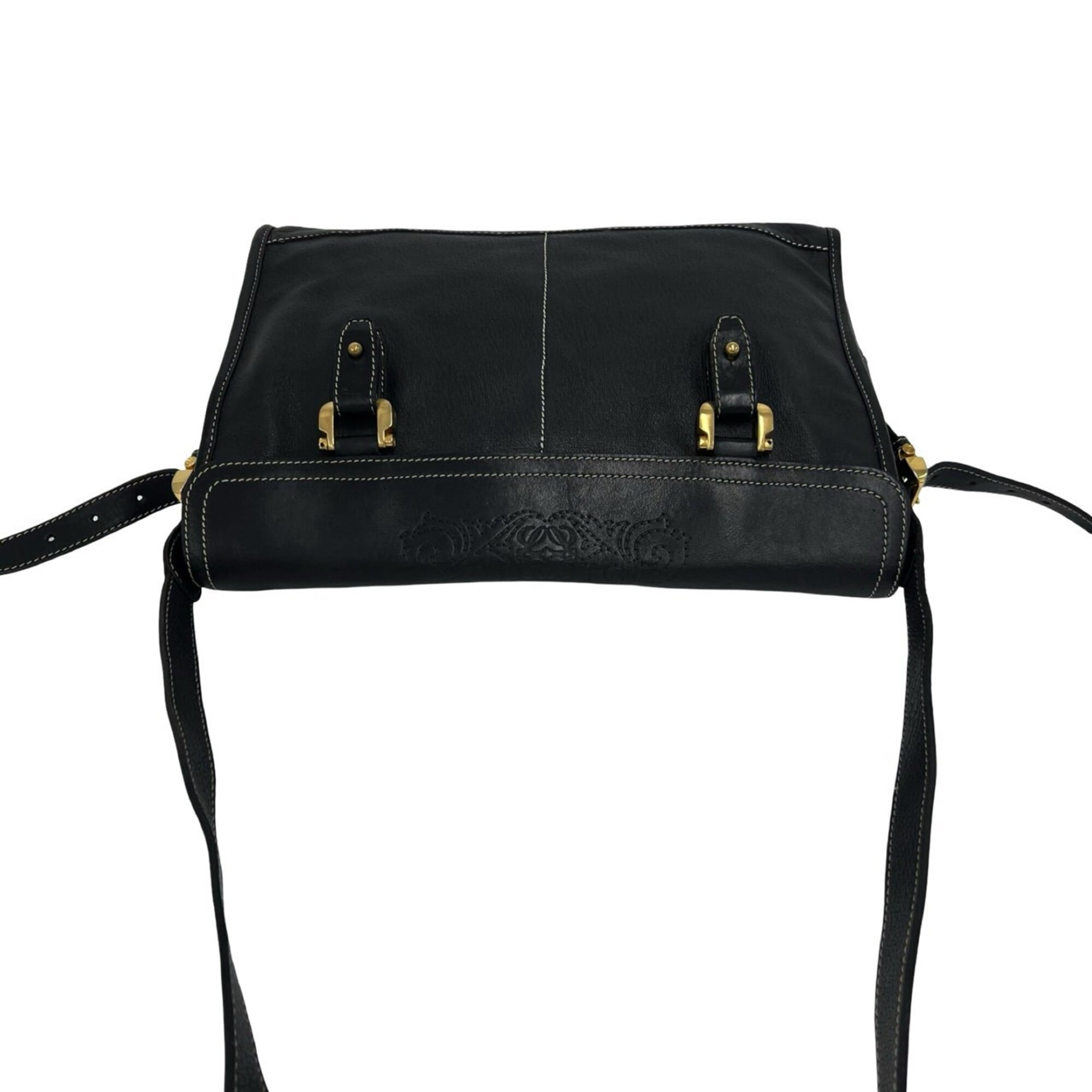Loewe Black Leather Pochette Shoulder Bag (Pre-Owned)