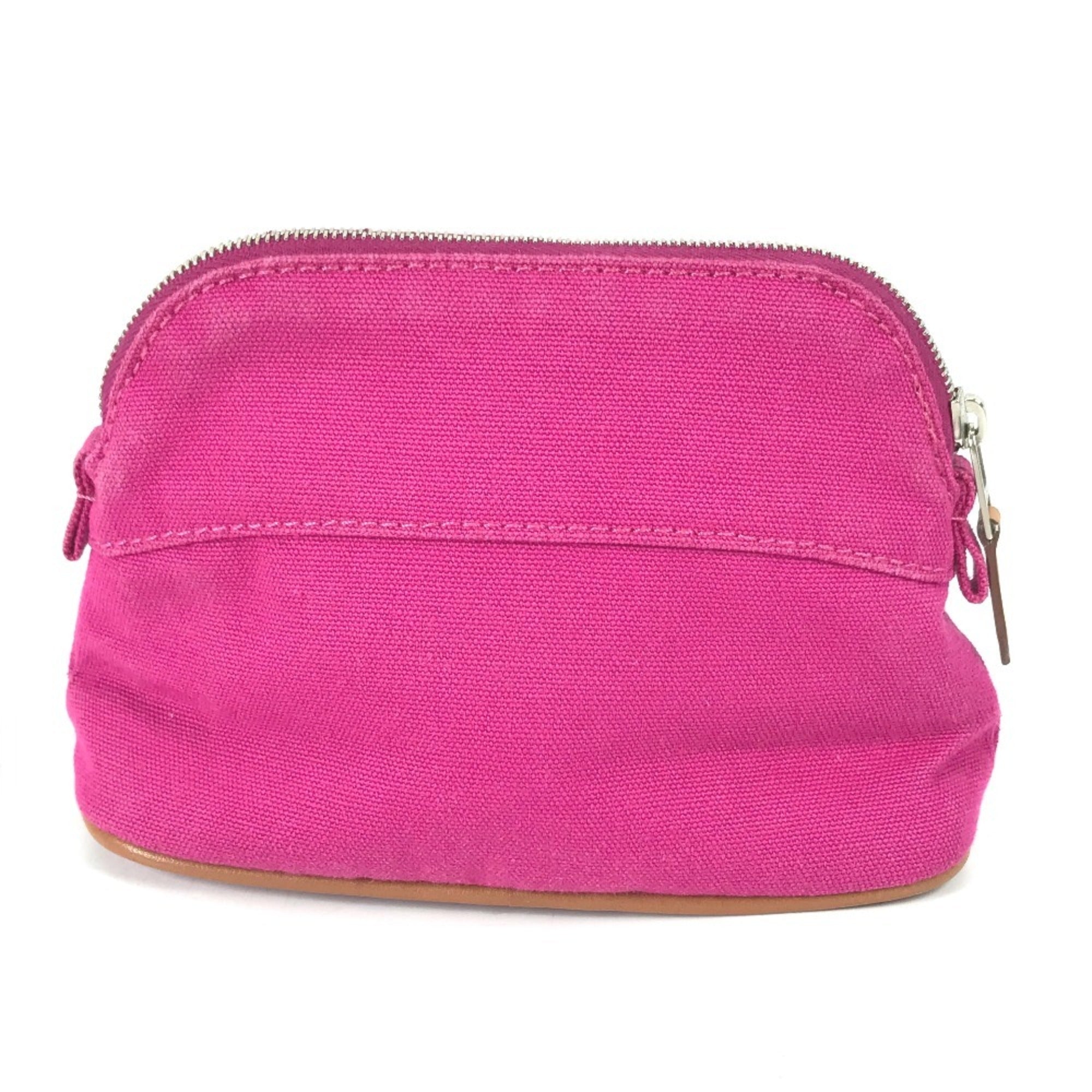 Hermes Pink Canvas Pouch (Pre-Owned)