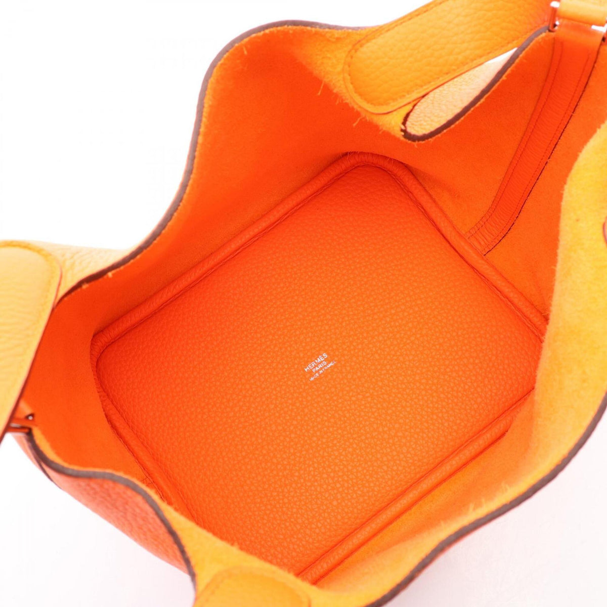 Hermes Orange Taurillon Clemence Leather Leather Handbag (Pre-Owned)