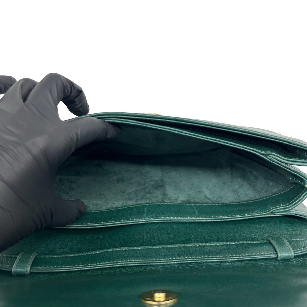 Gucci Green Leather Shoulder Bag (Pre-Owned)