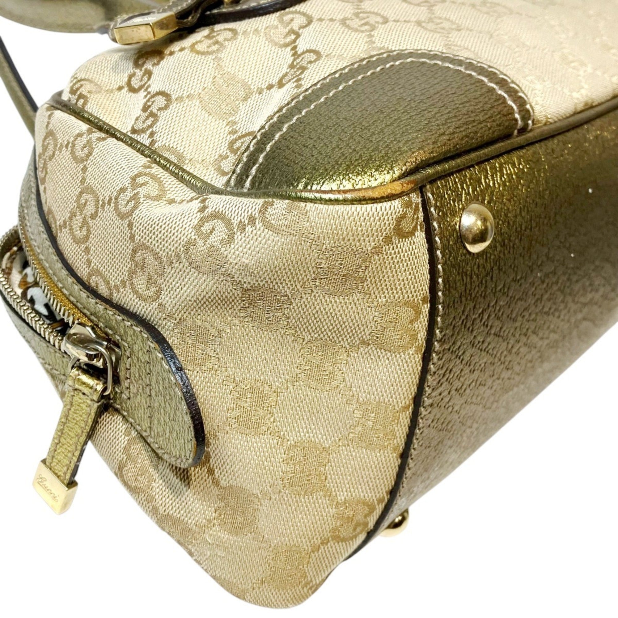 Gucci Brown Canvas Handbag (Pre-Owned)