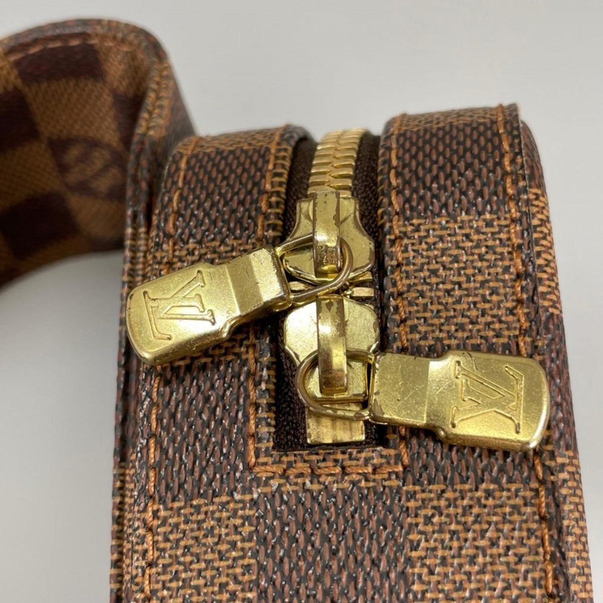 Louis Vuitton Damier Brown Damier Canvas Sling Bag (Pre-Owned)