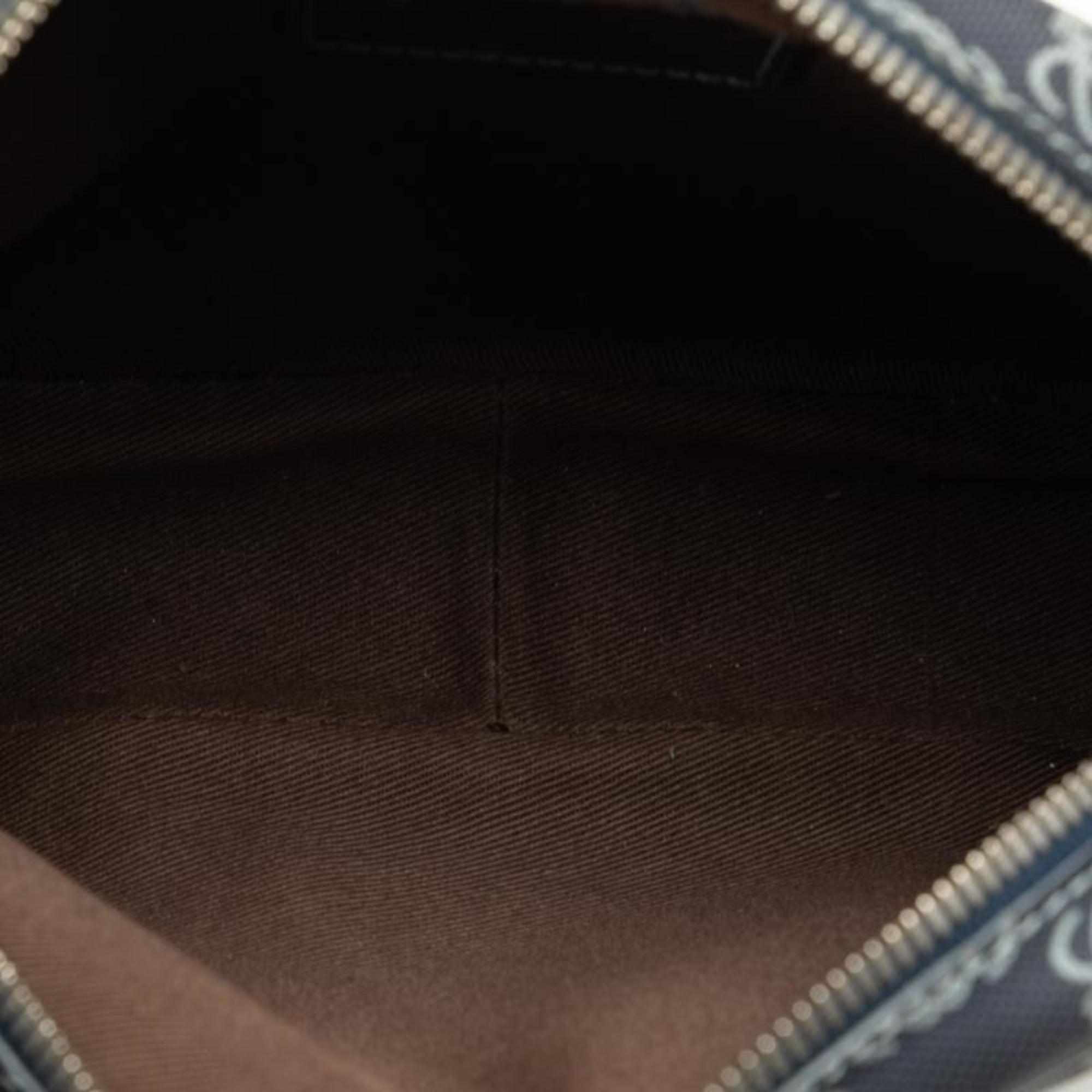 Loewe Brown Navy Pvc Leather Pouch (Pre-Owned)