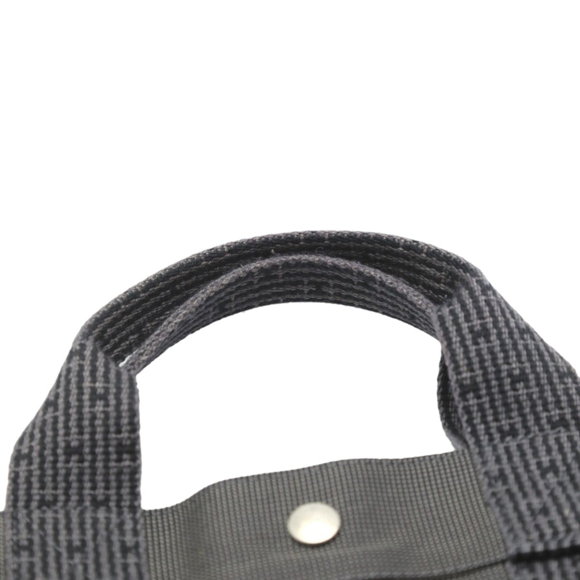 Hermes Her Line Gray Canvas Tote Bag (Pre-Owned)