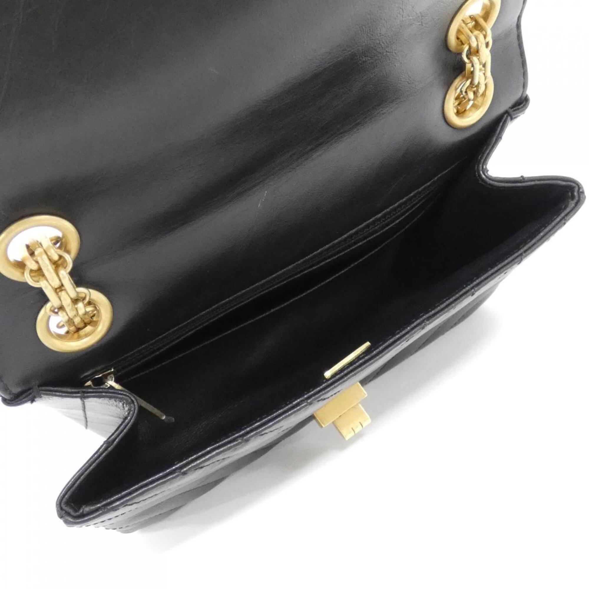 Chanel Black Leather Shoulder Bag (Pre-Owned)