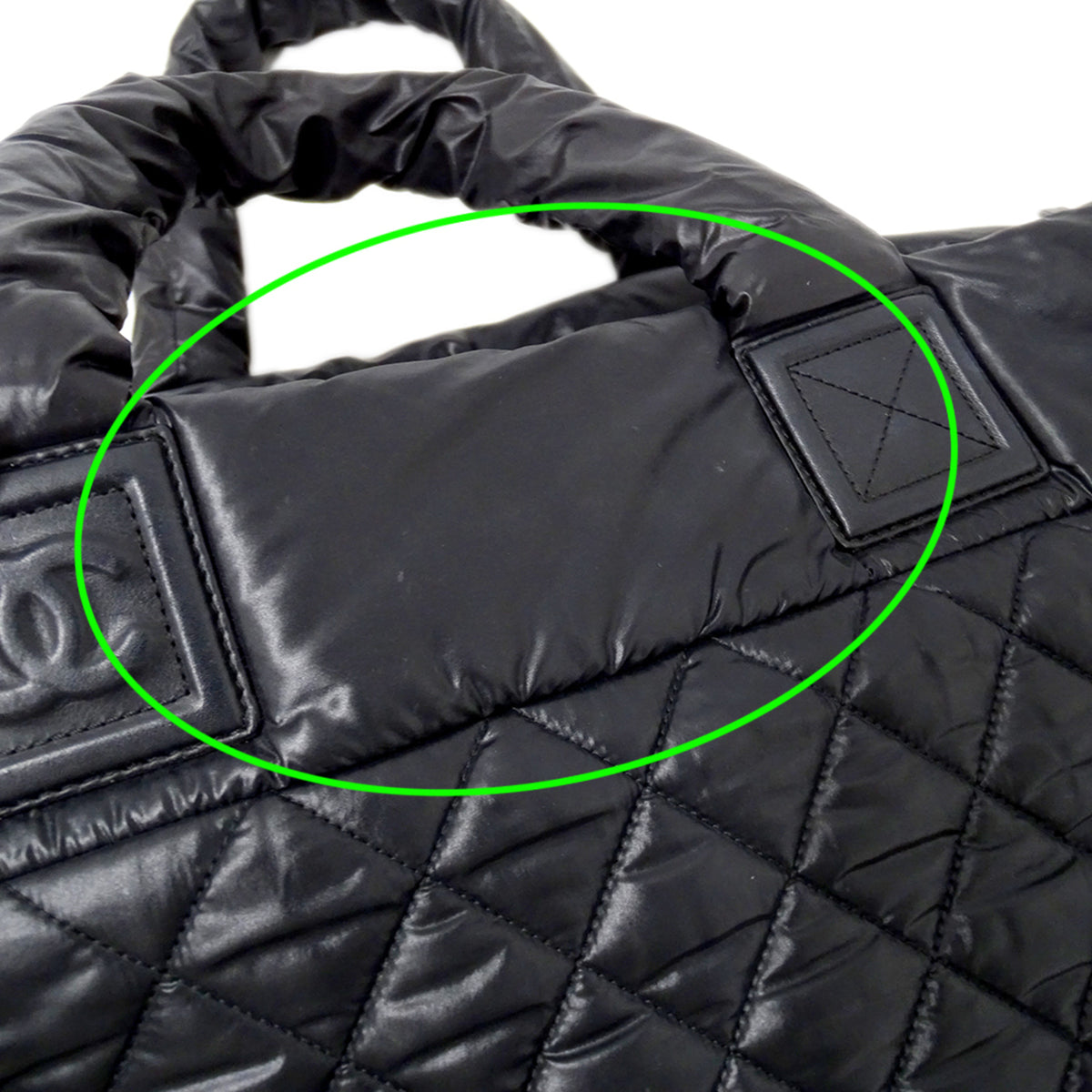 Chanel Black Nylon Handbag Tote Bag (Pre-Owned)