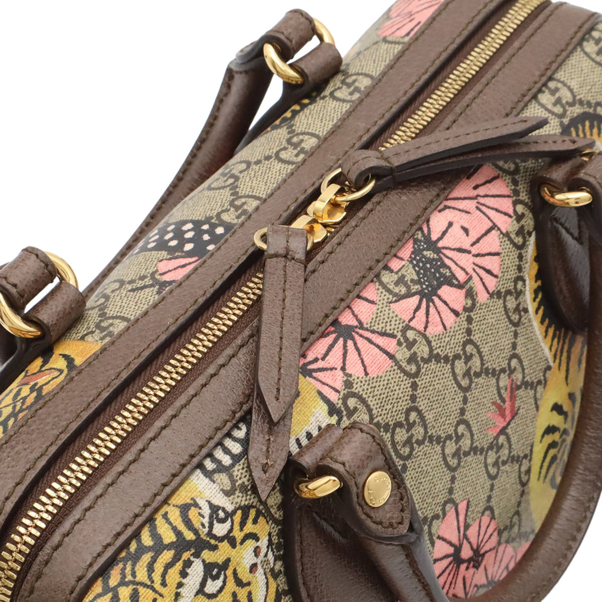 Gucci Beige Brown Brown Multi-Color Gg Supreme Handbag Shoulder Bag (Pre-Owned)