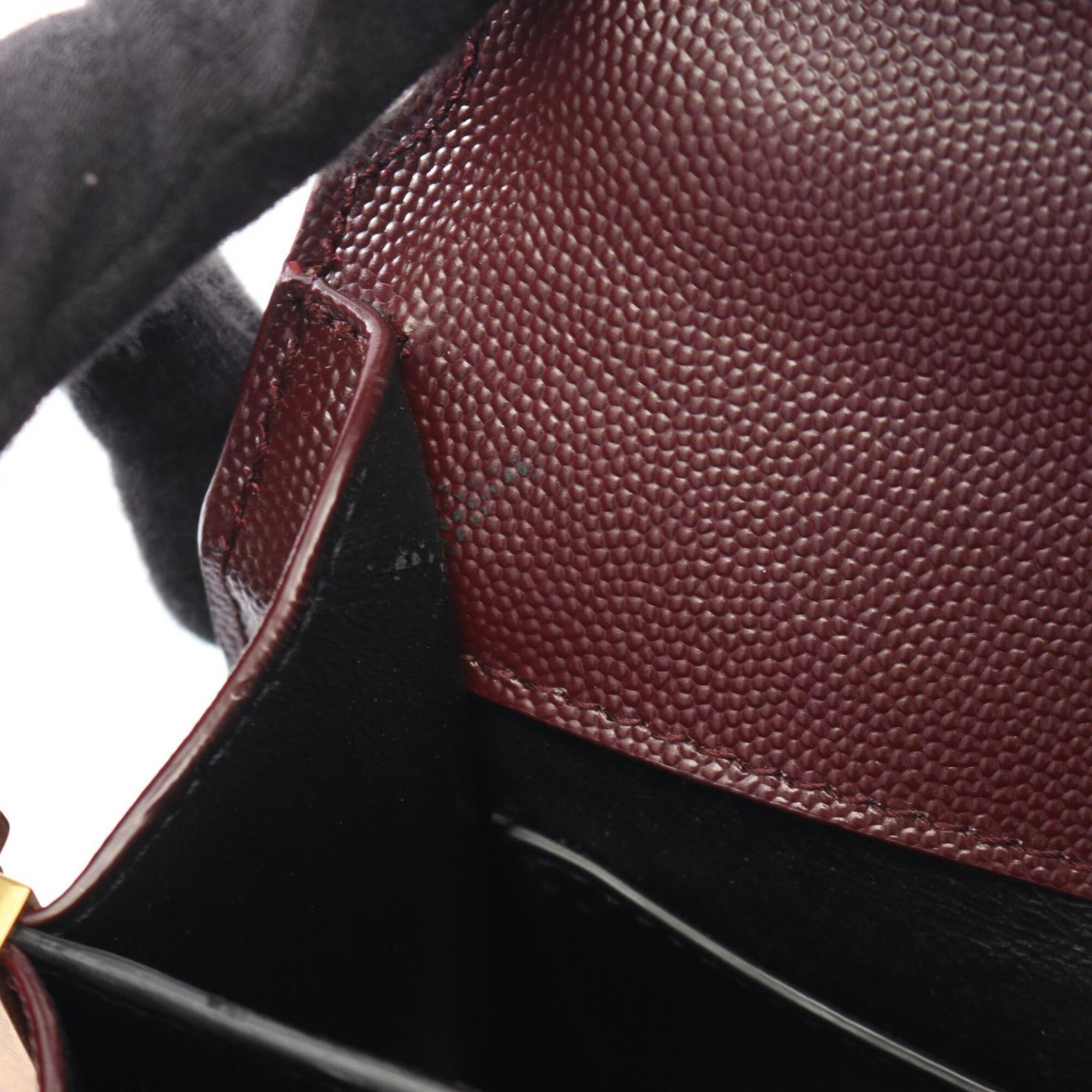 Yves Saint Laurent Bordeaux Leather Handbag (Pre-Owned)
