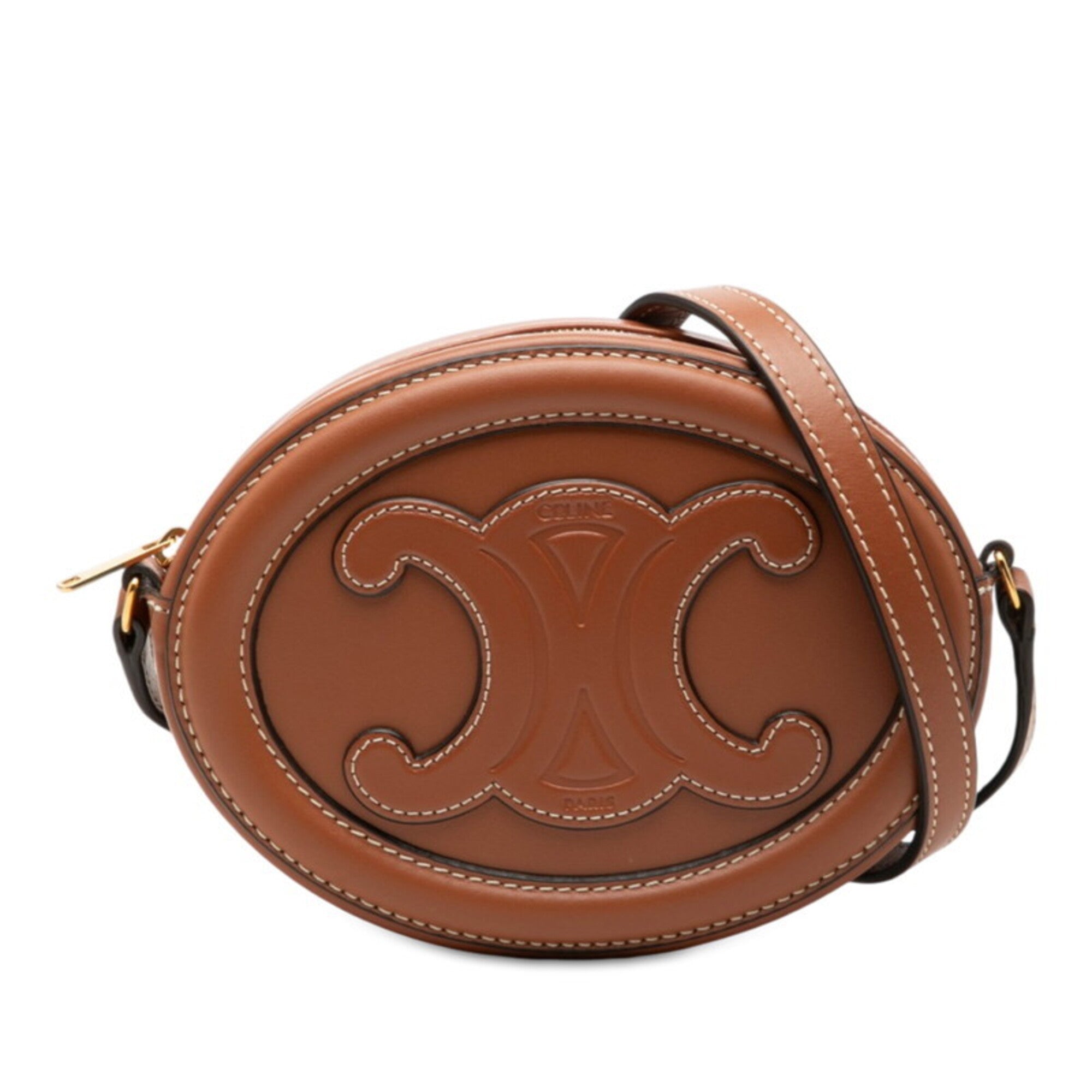 Celine Brown Leather Shoulder Bag (Pre-Owned)