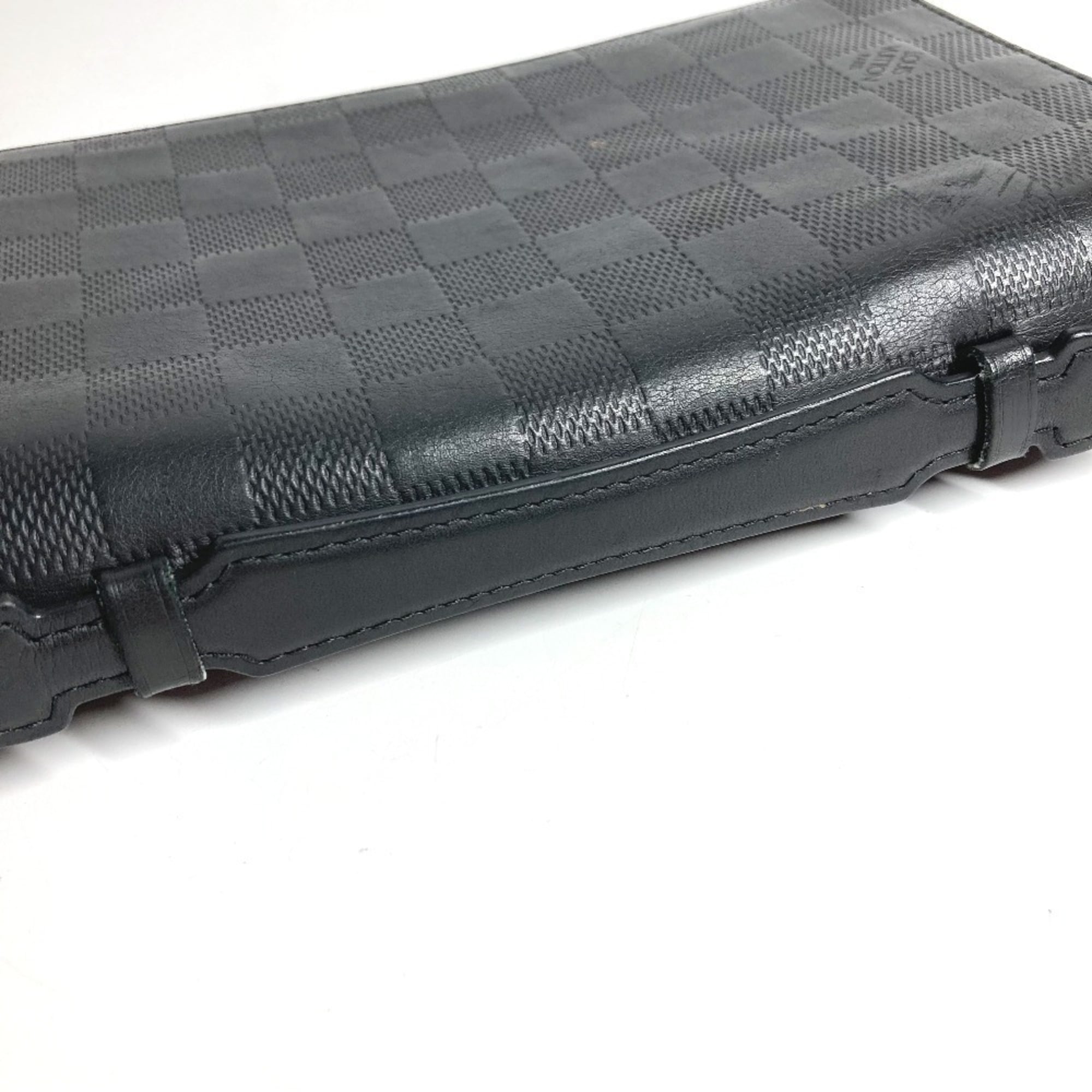 Louis Vuitton Damier Infini Black Damier Infini Long Wallet (Bi-Fold) (Pre-Owned)