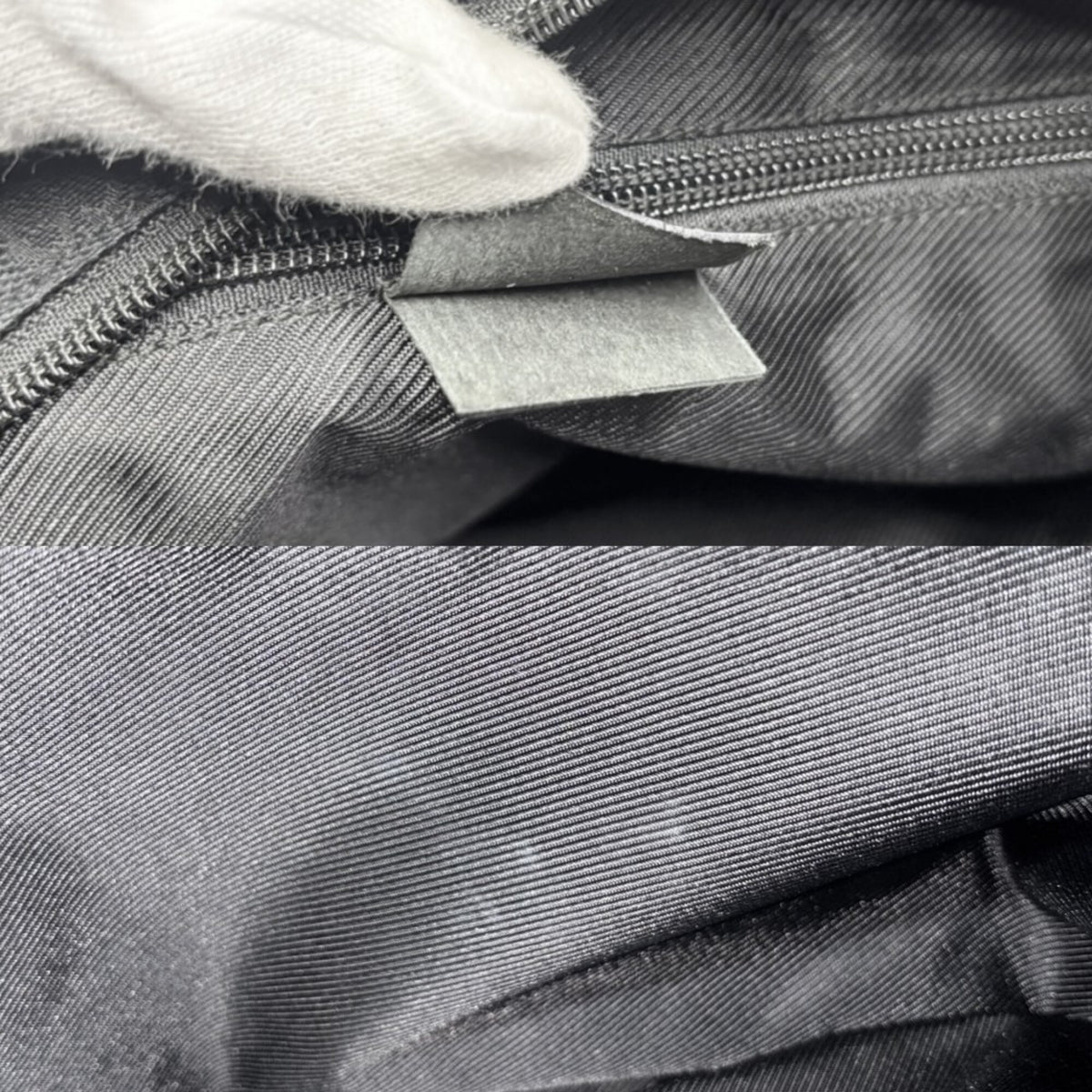 Gucci Black Canvas Handbag Tote Bag (Pre-Owned)