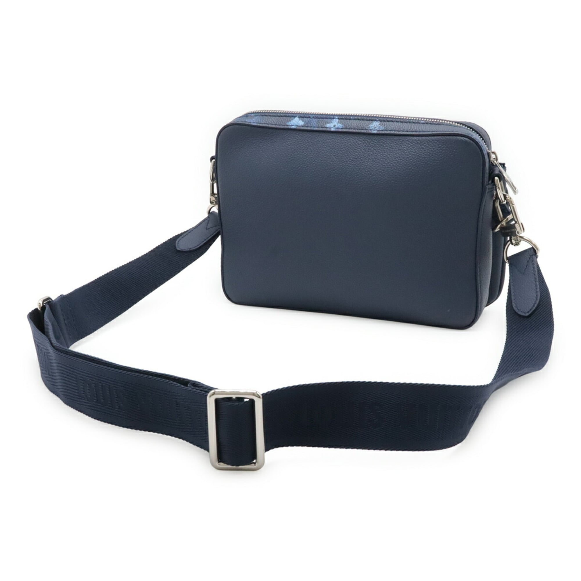 Louis Vuitton Blue Monogram Canvas Shoulder Bag (Pre-Owned)