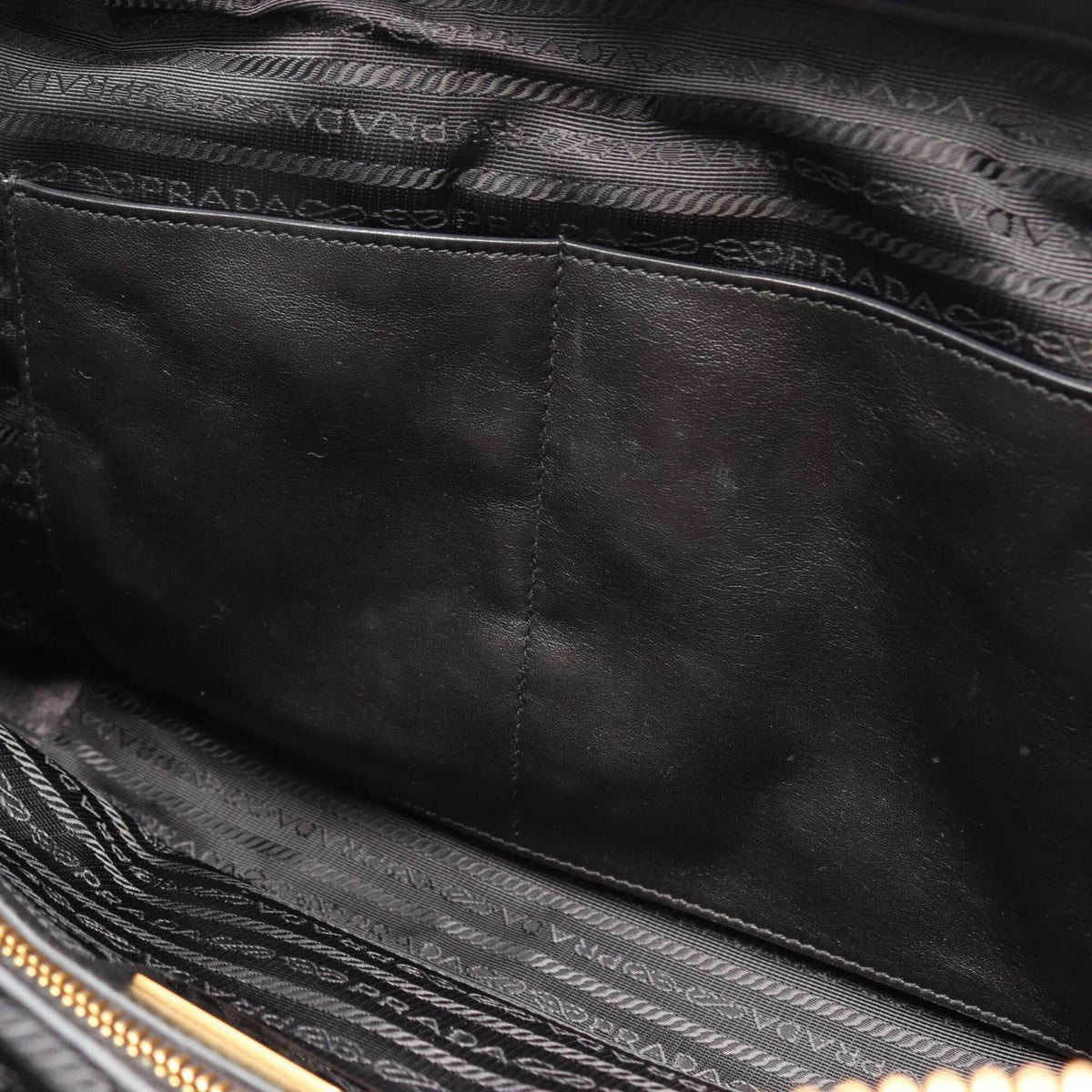 Prada Black Nylon Saffiano Triangle Handbag (Pre-Owned)