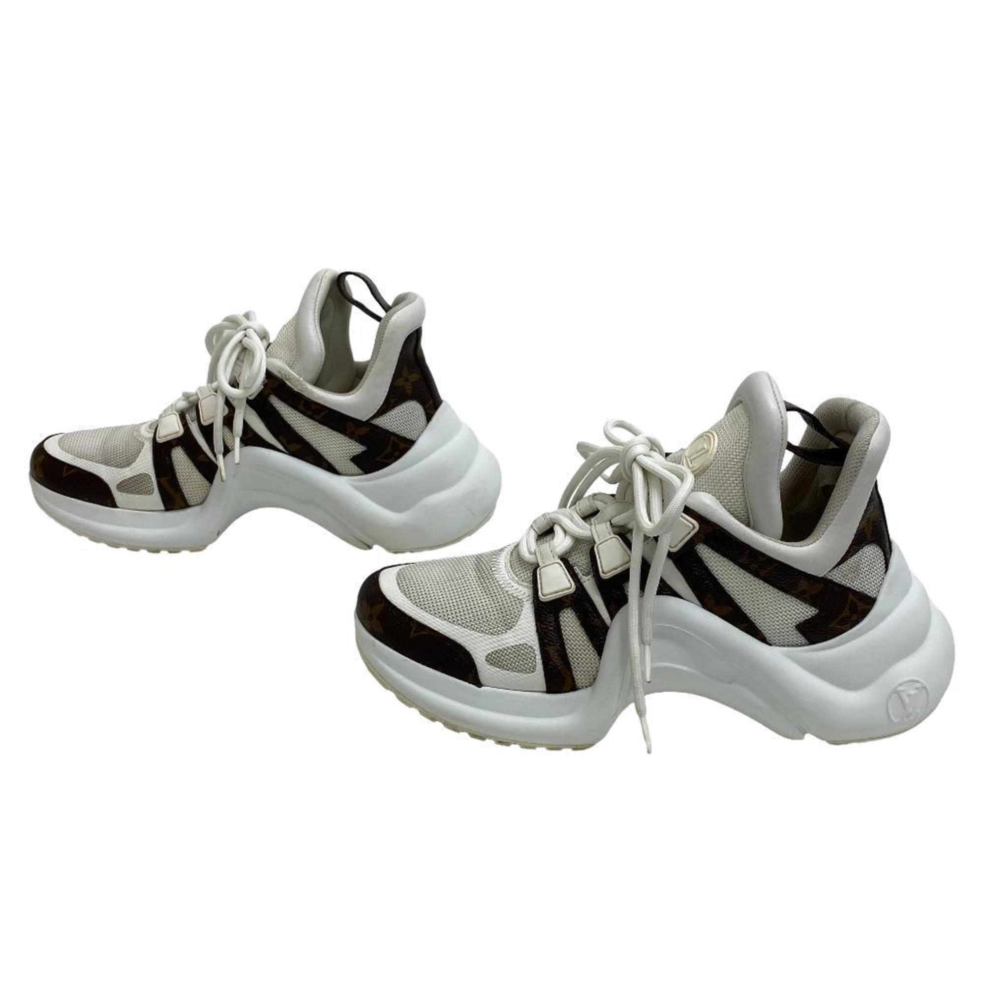 Louis Vuitton Brown White Sneakers (Pre-Owned)