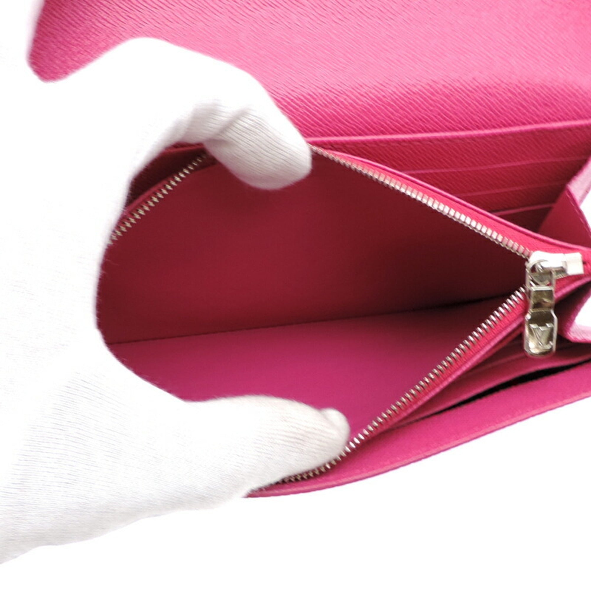 Louis Vuitton Black Hot Pink Noir Pink Epi Leather Long Wallet (Bi-Fold) (Pre-Owned)