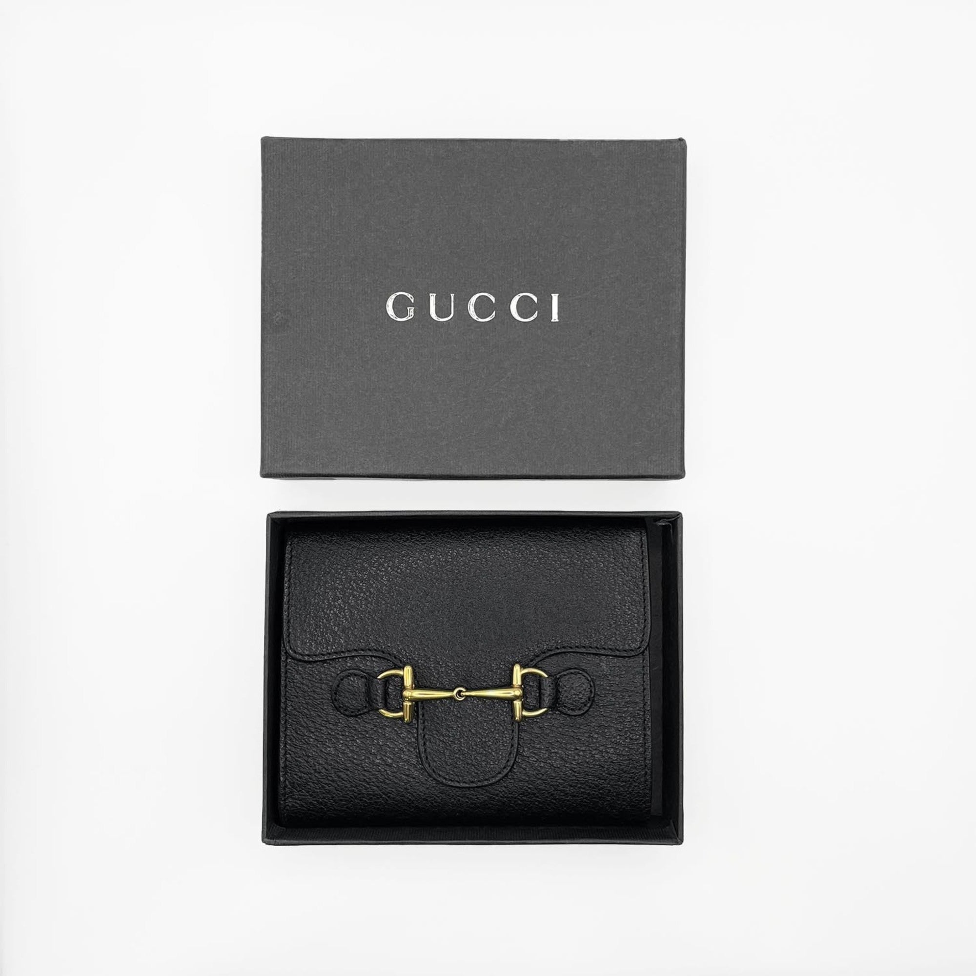 Gucci Black Leather Wallet (Tri-Fold) (Pre-Owned)