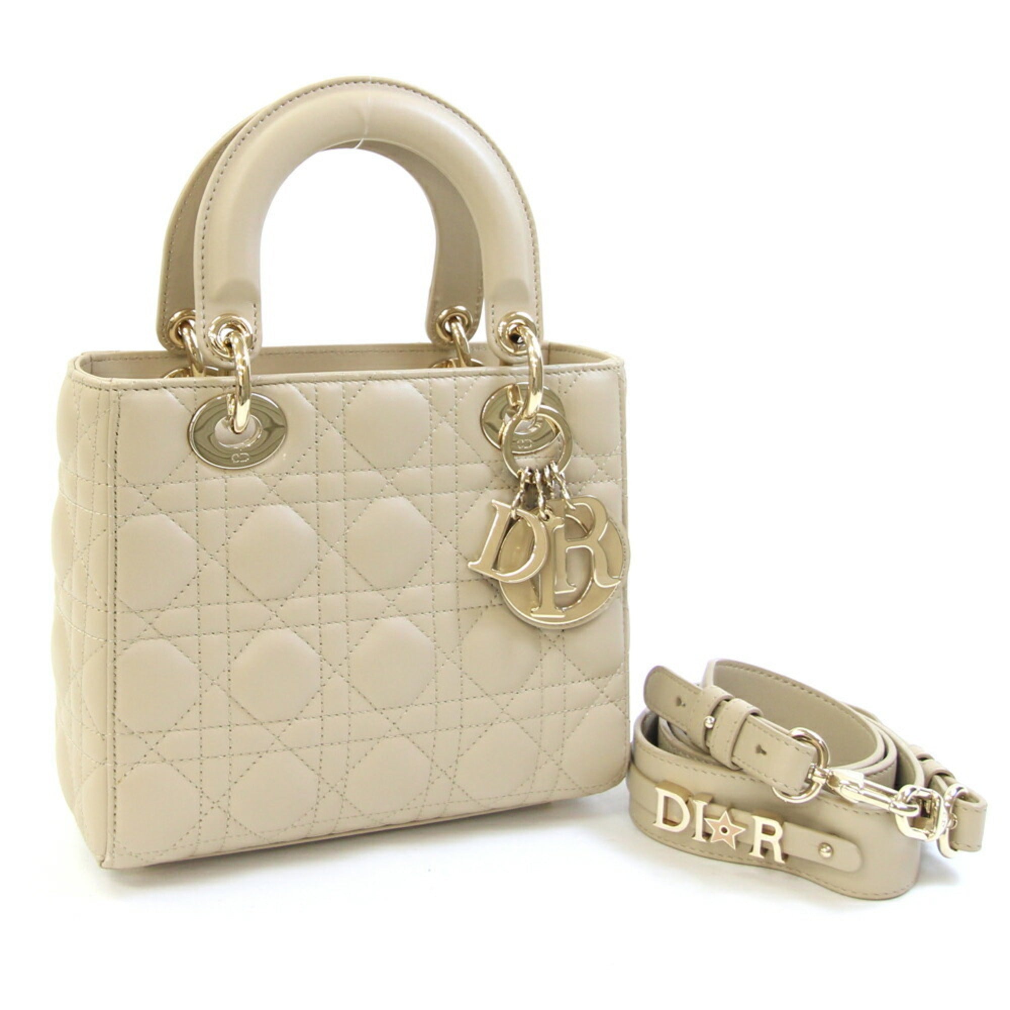 Christian Dior Beige Leather Handbag (Pre-Owned)