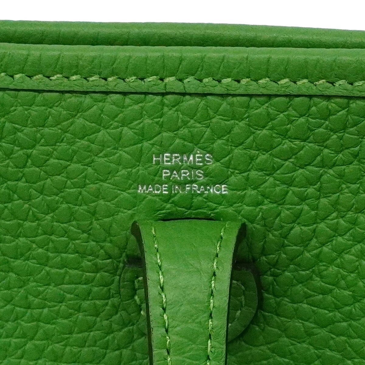 Hermes Green Taurillon Clemence Leather Shoulder Bag (Pre-Owned)