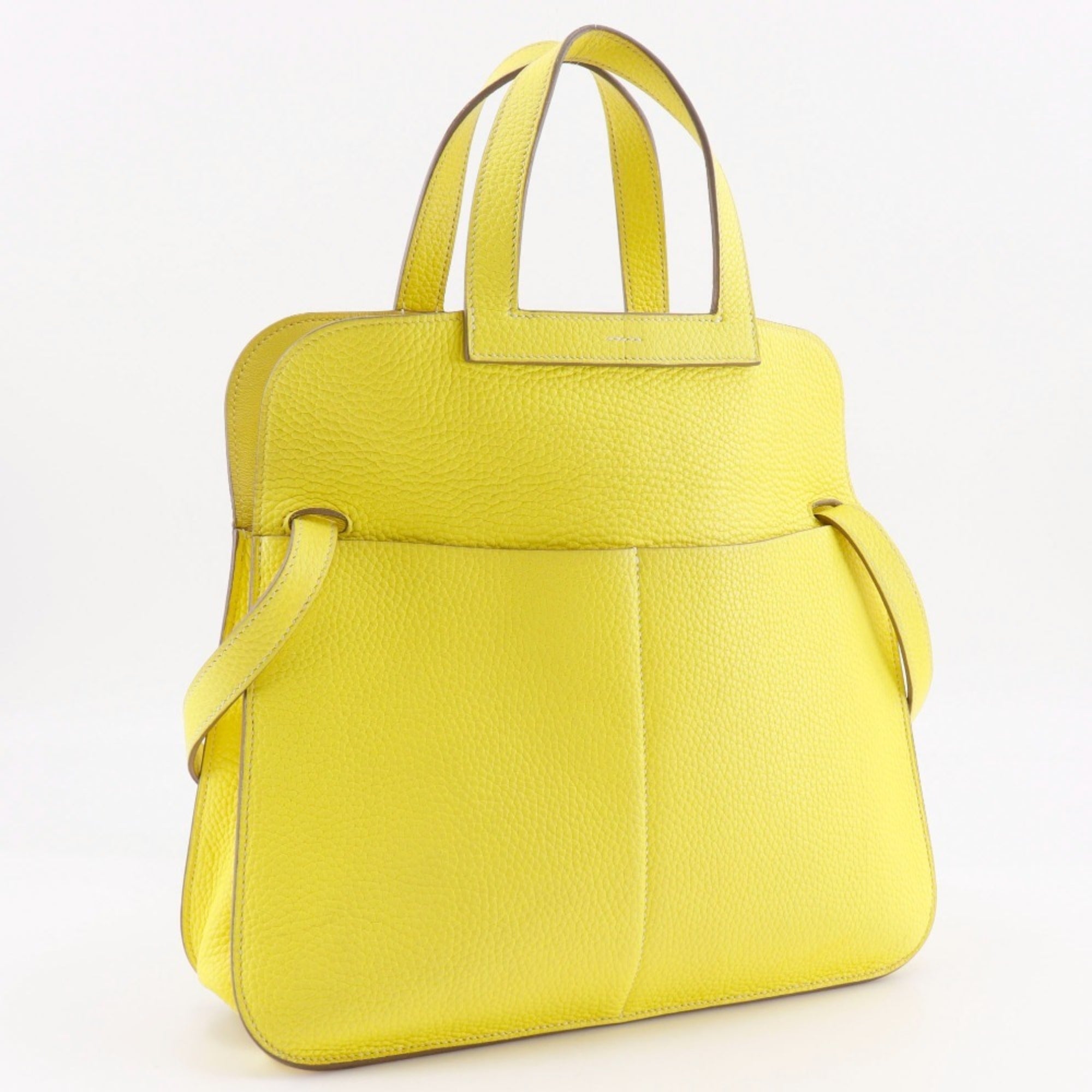 Hermes Taurillon Clemence Leather Handbag (Pre-Owned)