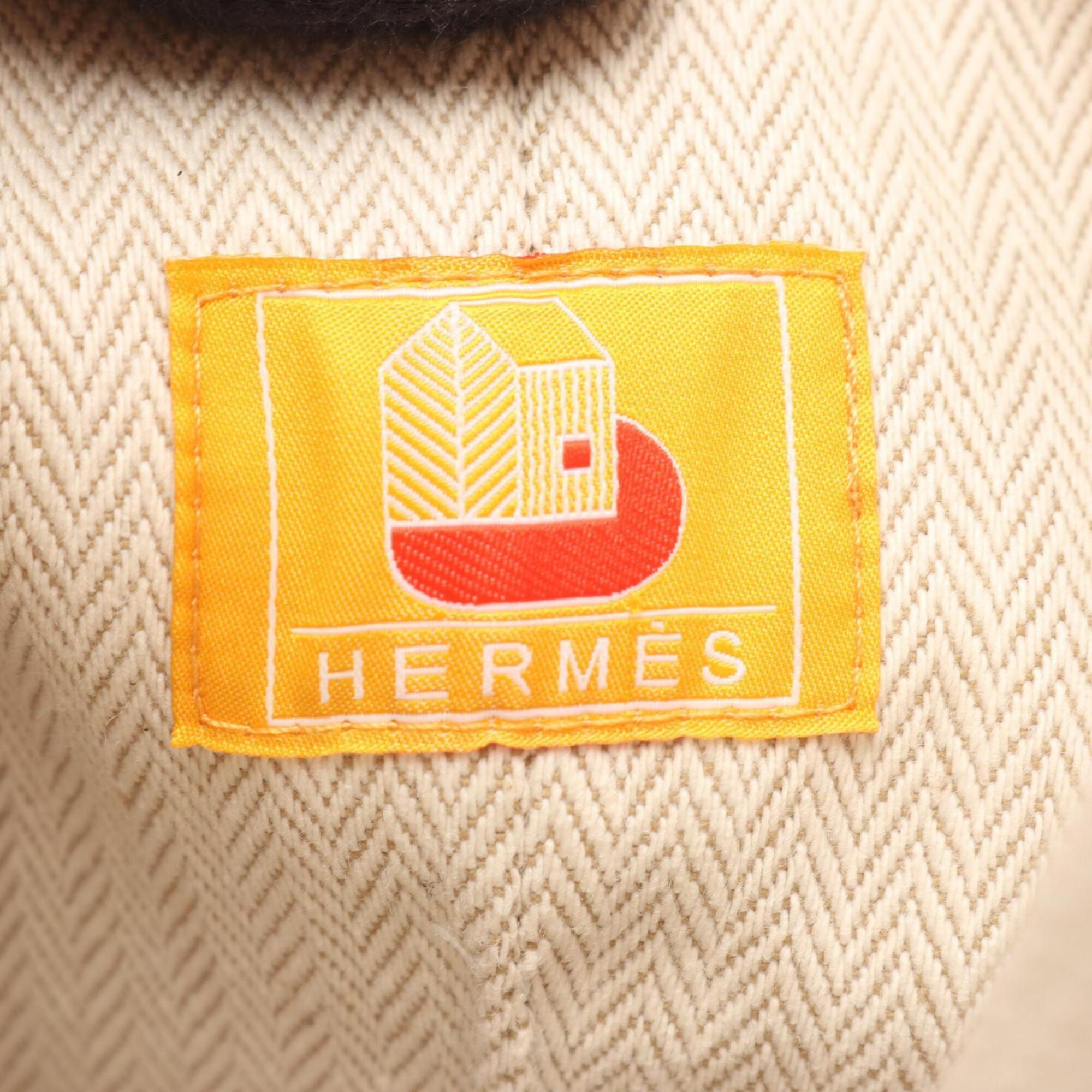 Hermes Multi-Color Orange Wool Handbag Shoulder Bag (Pre-Owned)