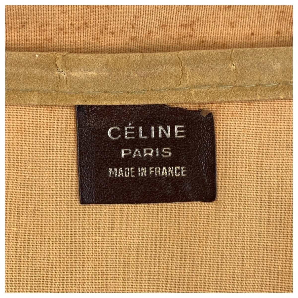 Celine Brown Canvas Boston Bag Handbag (Pre-Owned)