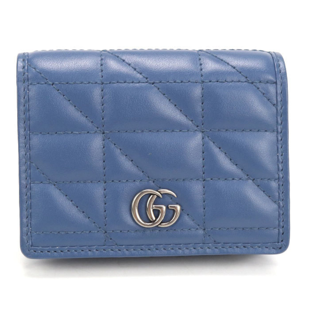 Gucci Blue Leather Wallet (Bi-Fold) (Pre-Owned)