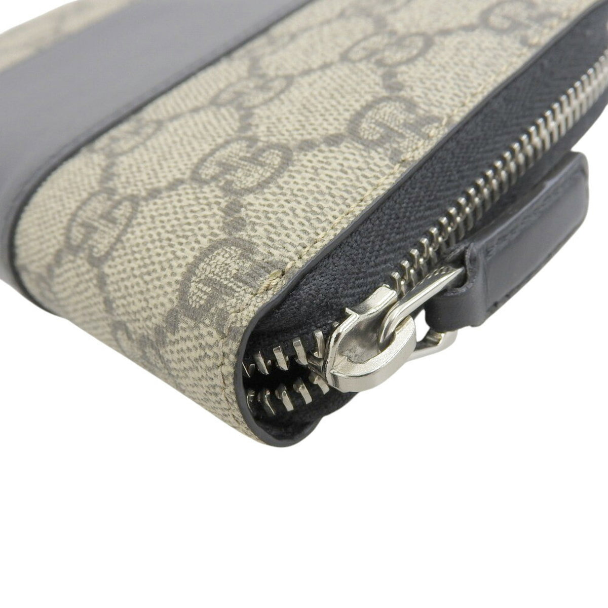 Gucci Beige Black Gg Supreme Long Wallet (Bi-Fold) (Pre-Owned)