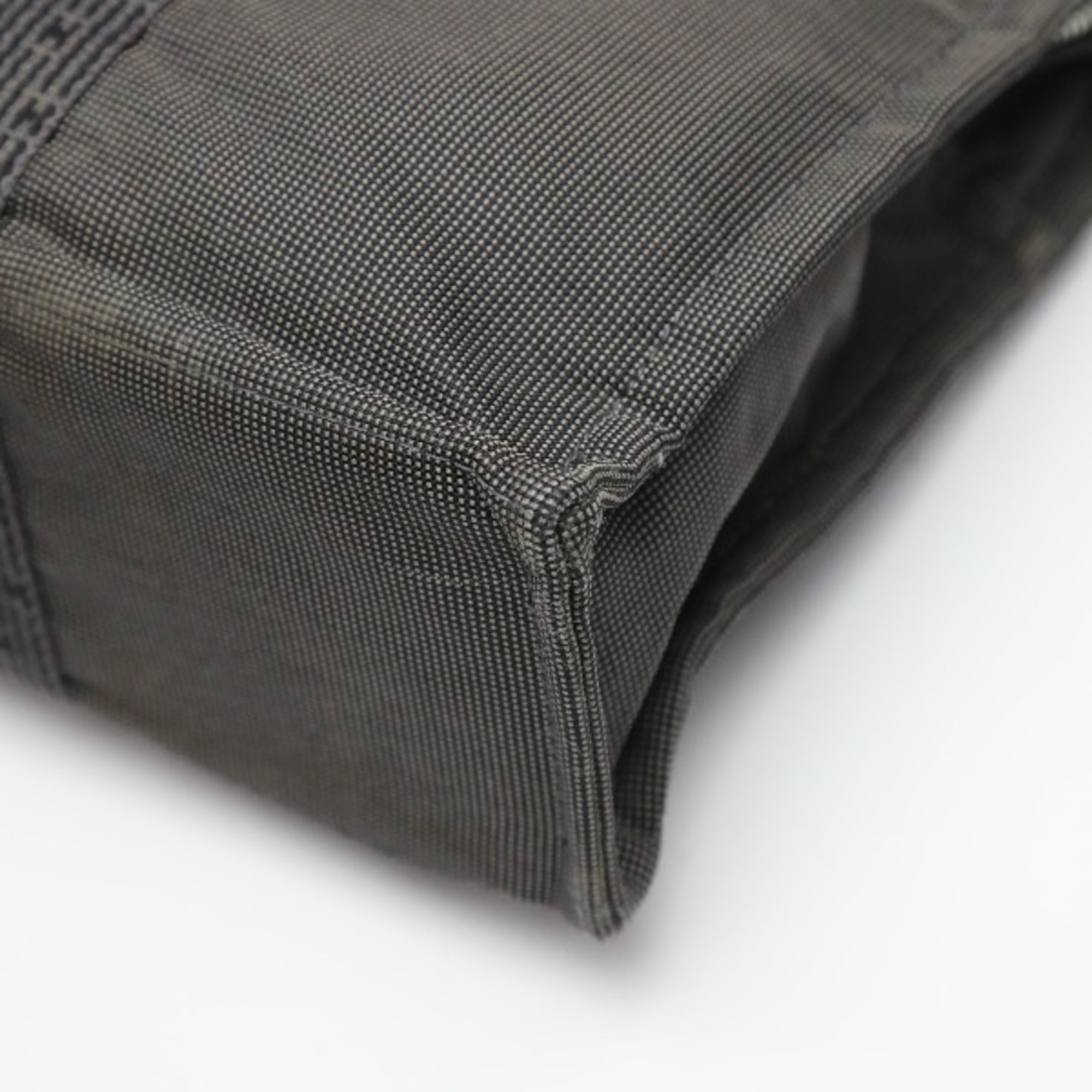 Hermes Gray Canvas Tote Bag (Pre-Owned)