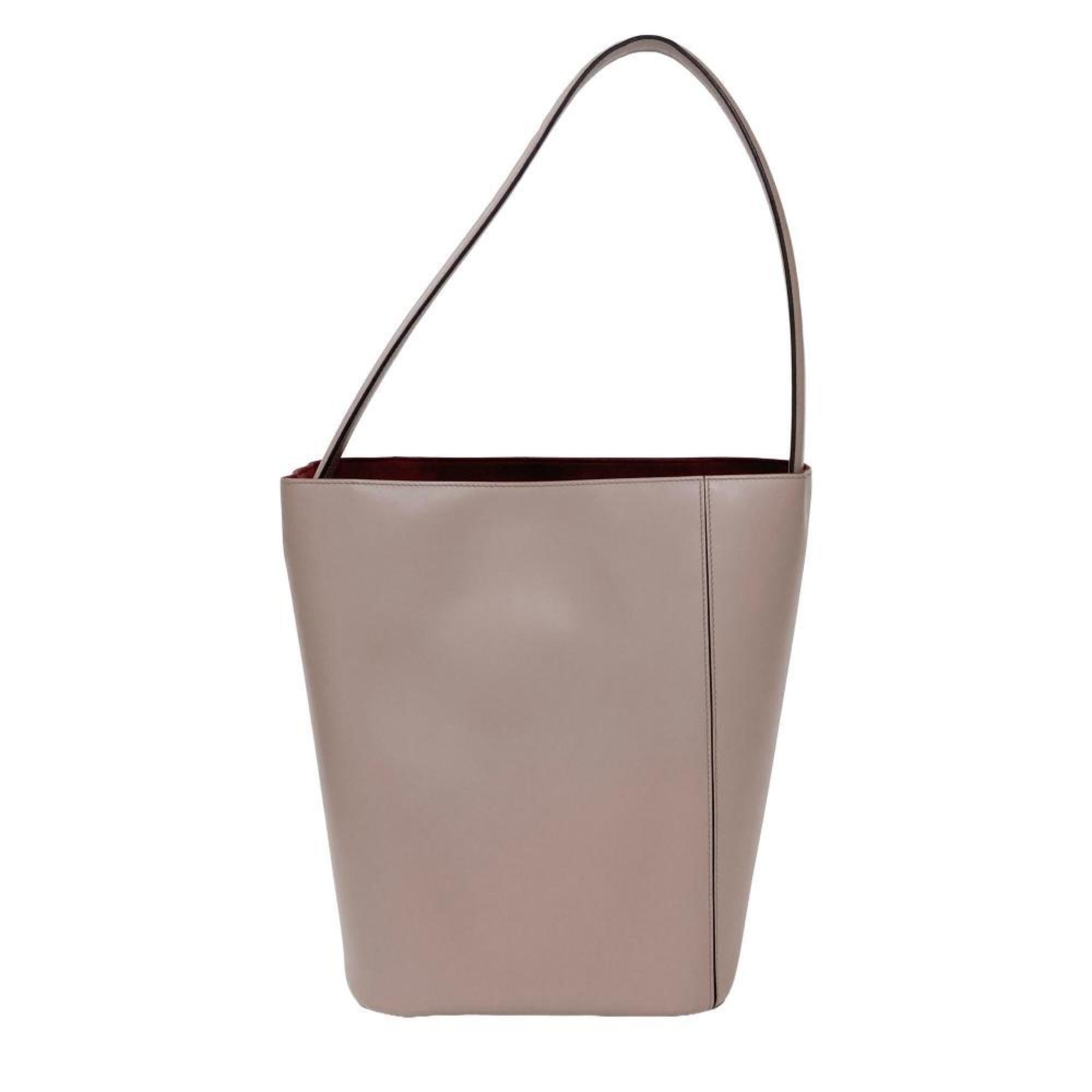 Cartier Bordeaux Grayish Leather Shoulder Bag (Pre-Owned)