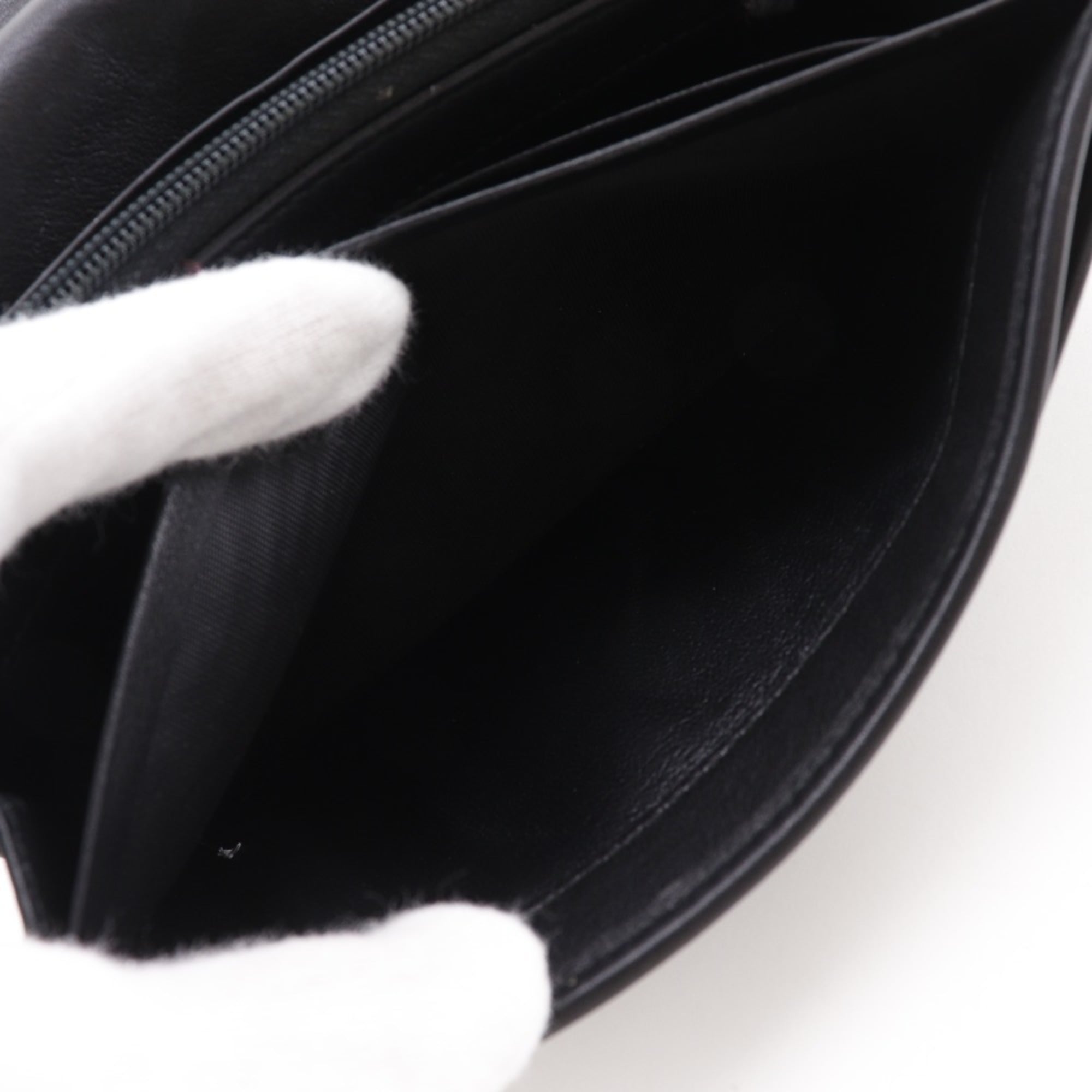 Gucci Black Leather Long Wallet (Bi-Fold) (Pre-Owned)