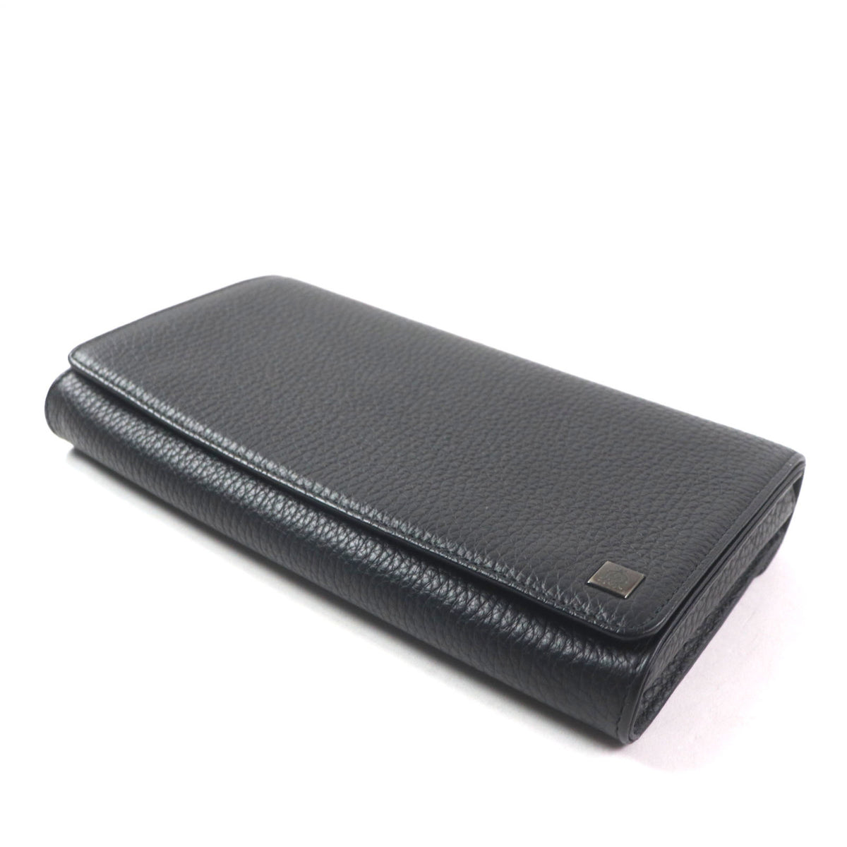 Dunhill Black Leather Long Wallet (Bi-Fold) (Pre-Owned)
