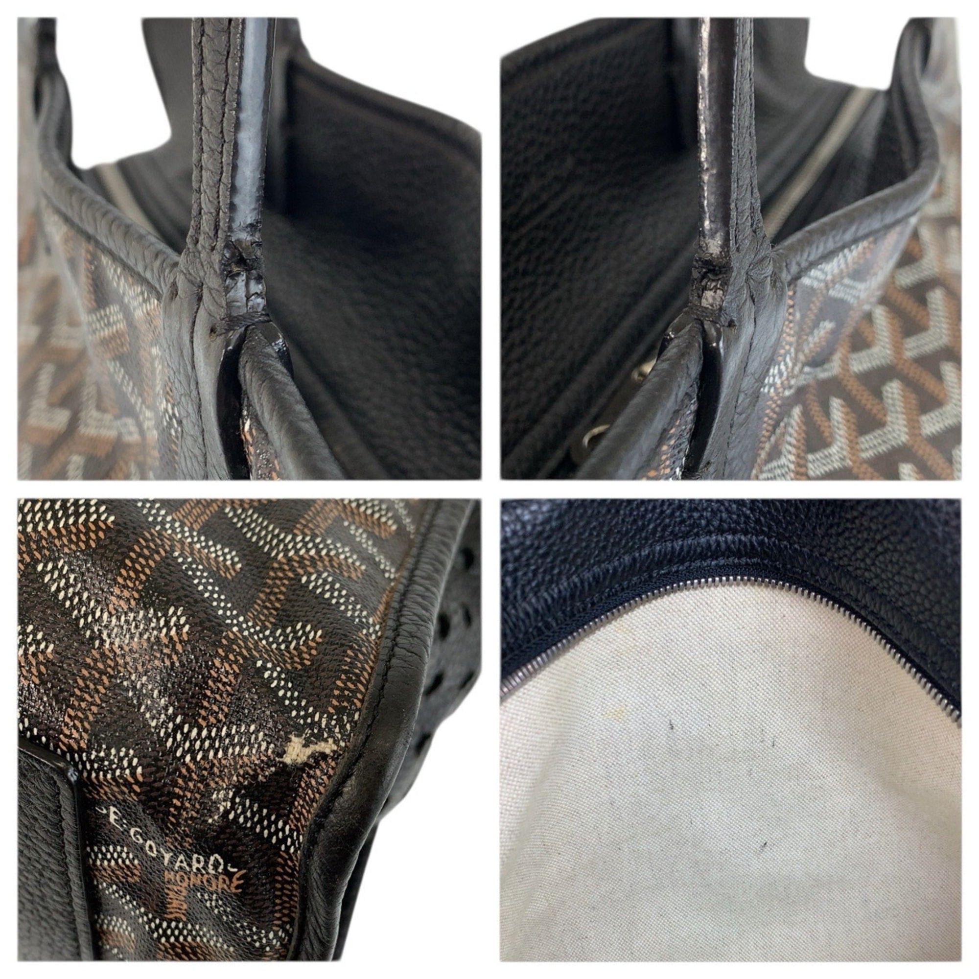Goyard Black Brown Pvc Leather Shoulder Bag Tote Bag (Pre-Owned)