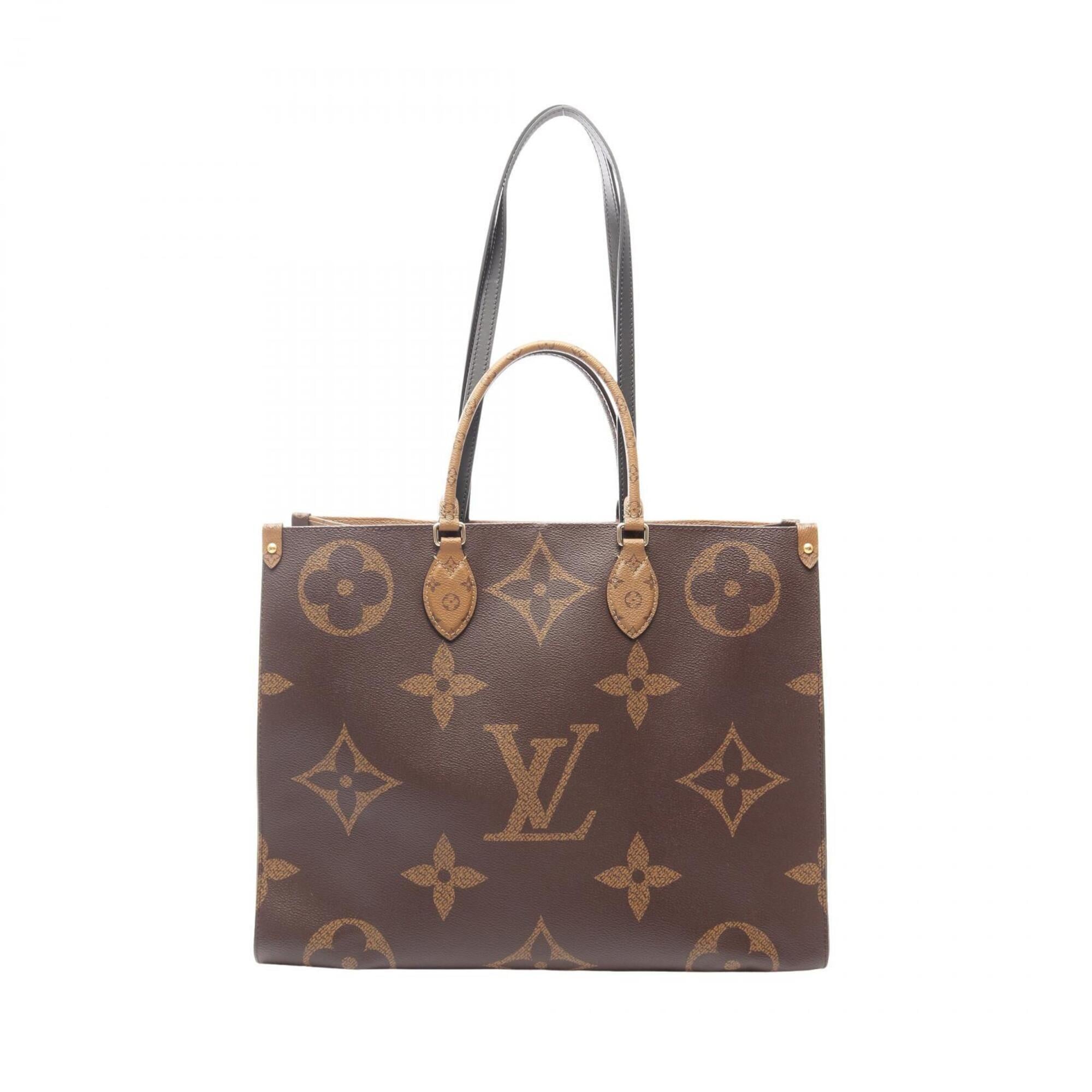 Louis Vuitton Brown Coated Canvas Leather Handbag Shoulder Bag (Pre-Owned)