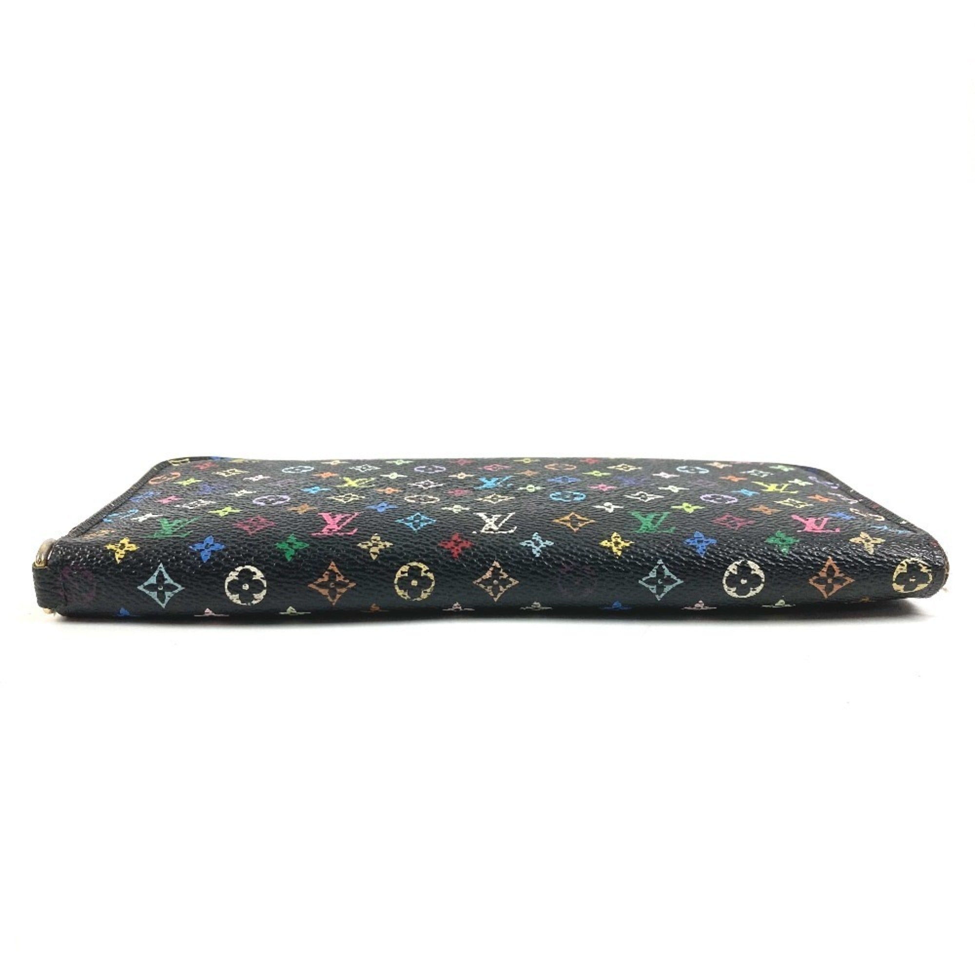 Louis Vuitton Black Pink Monogram Multicolore Long Wallet (Bi-Fold) (Pre-Owned)