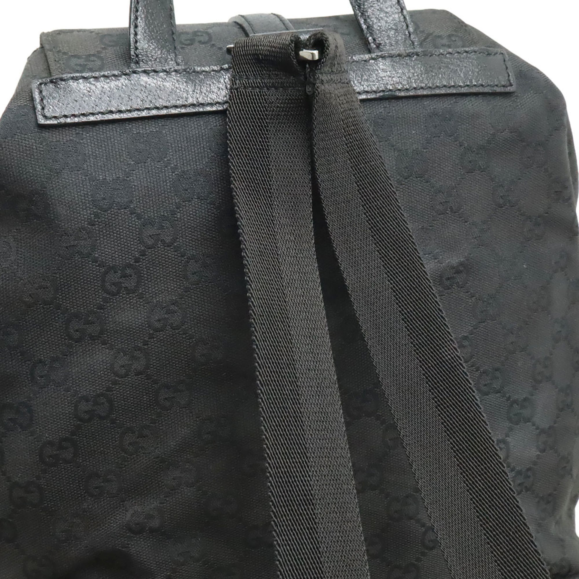 Gucci Black Gg Canvas Backpack (Pre-Owned)