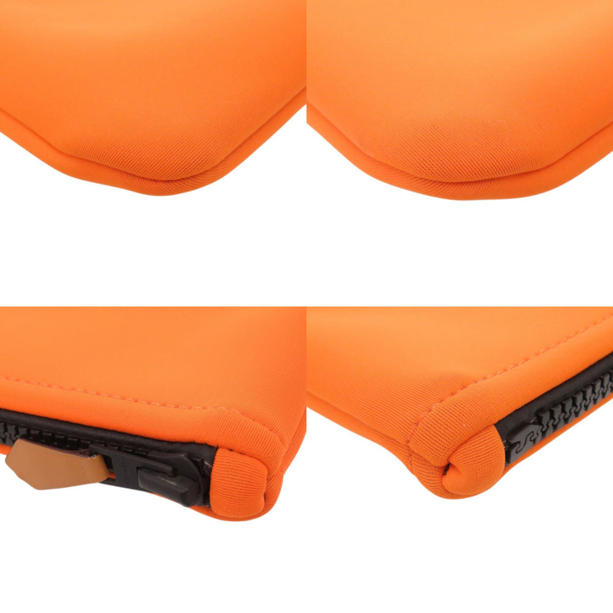 Hermes Orange Polyamide Nylon Pouch (Pre-Owned)