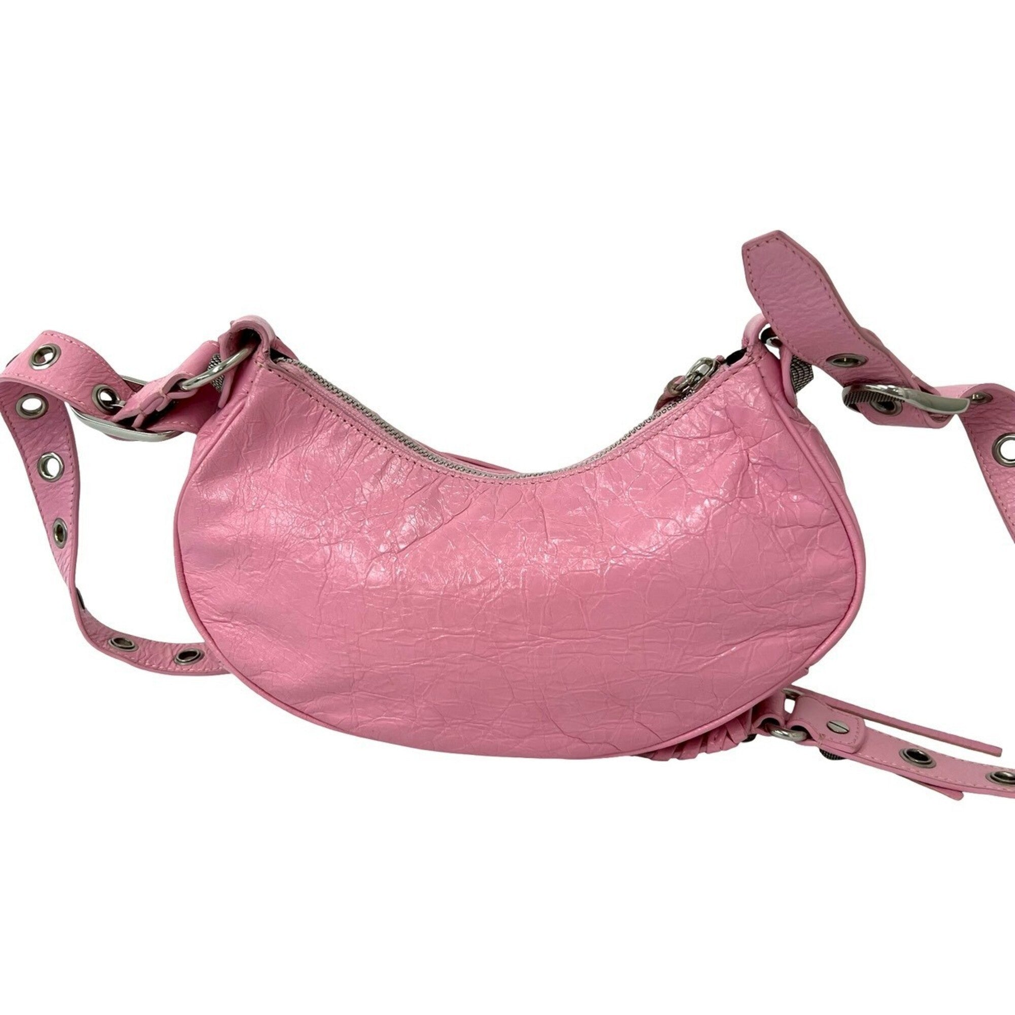 Balenciaga Pink Leather Pochette Shoulder Bag (Pre-Owned)
