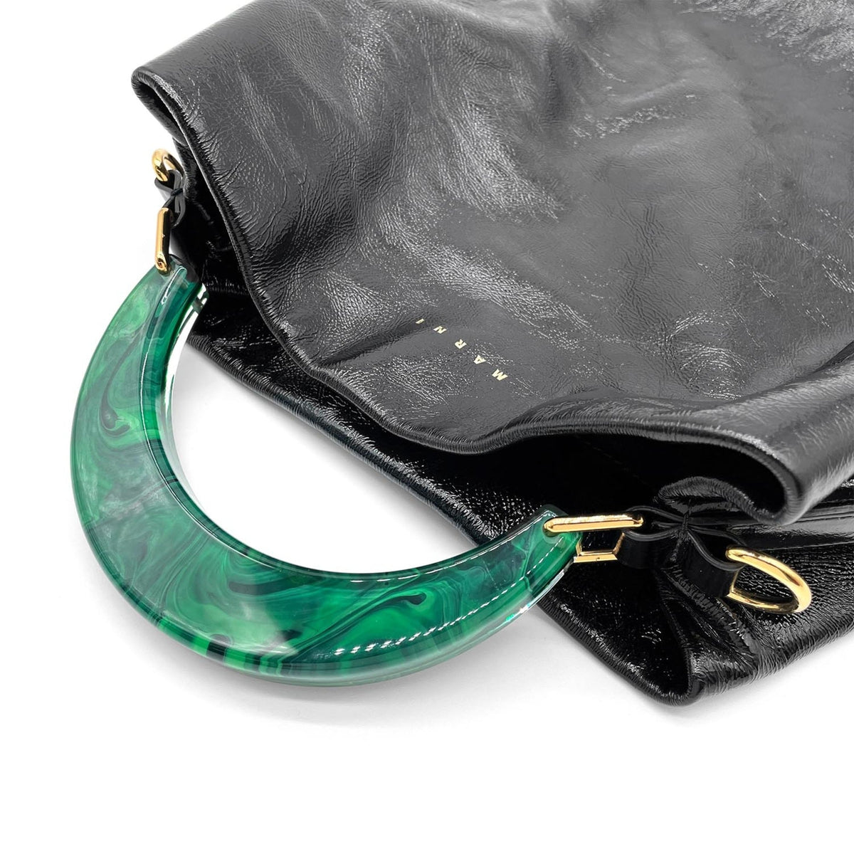 Marni Black Patent Leather Handbag (Pre-Owned)