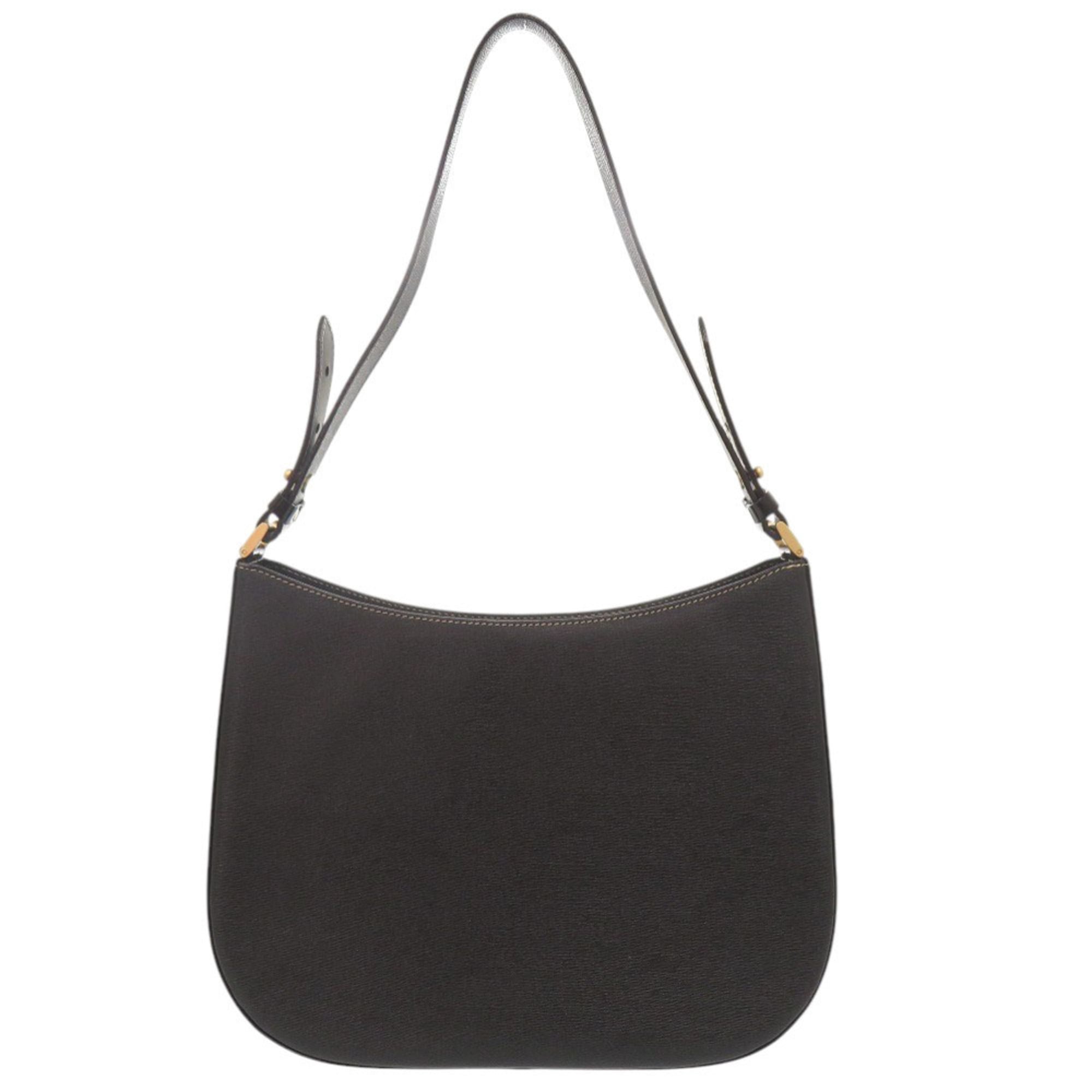 Burberry Black Leather Shoulder Bag (Pre-Owned)