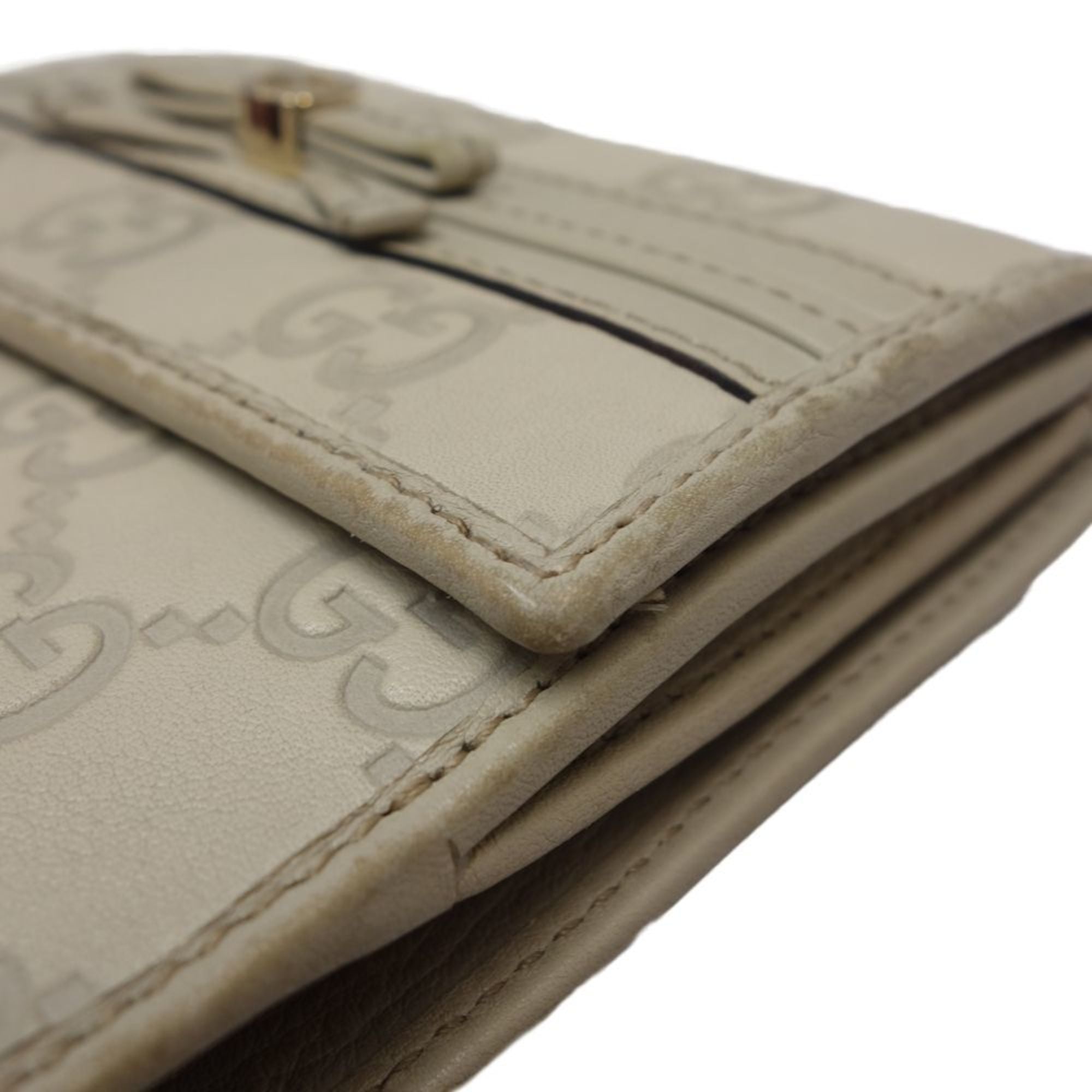 Gucci Ivory Leather Wallet (Bi-Fold) (Pre-Owned)