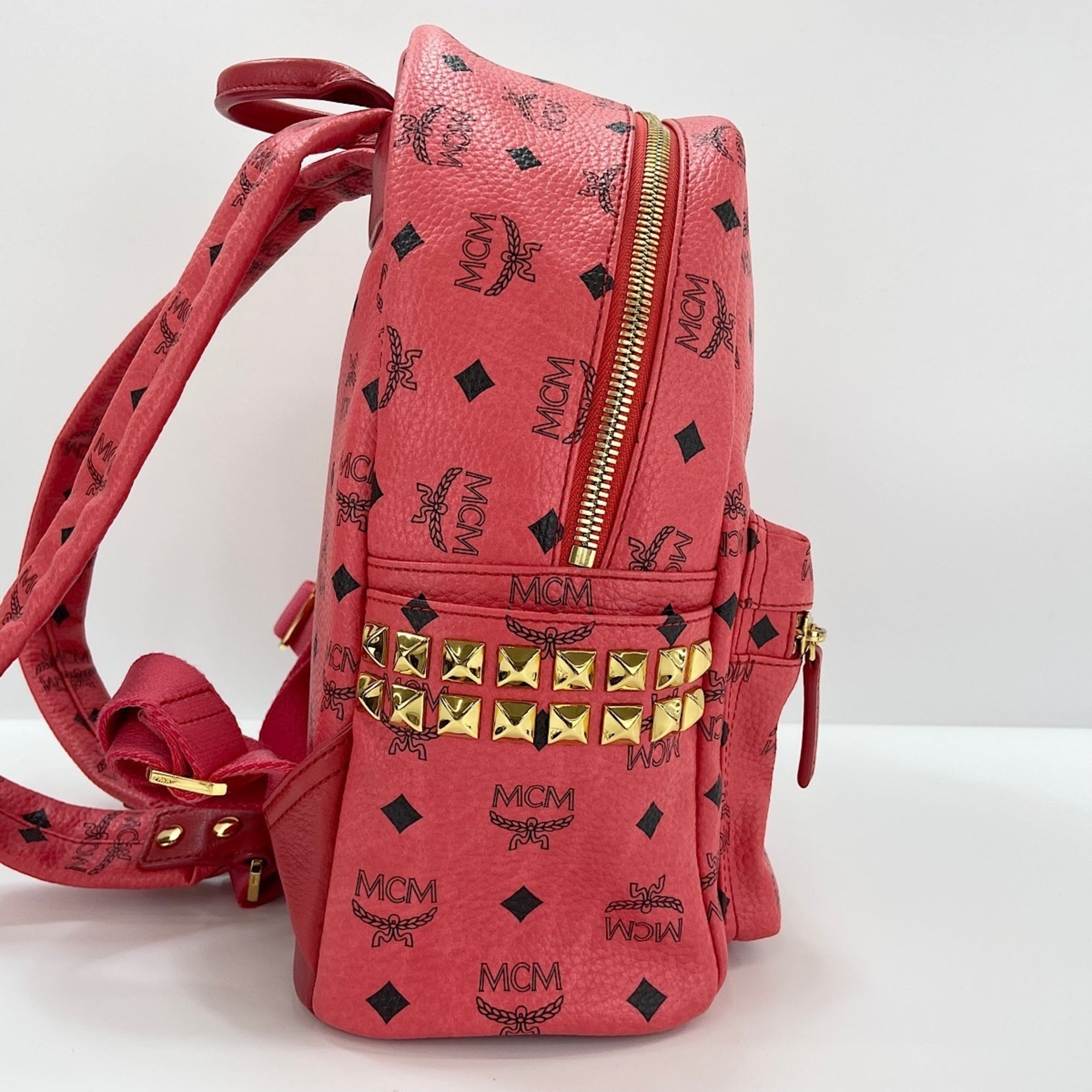 Mcm Red Color Backpack (Pre-Owned)