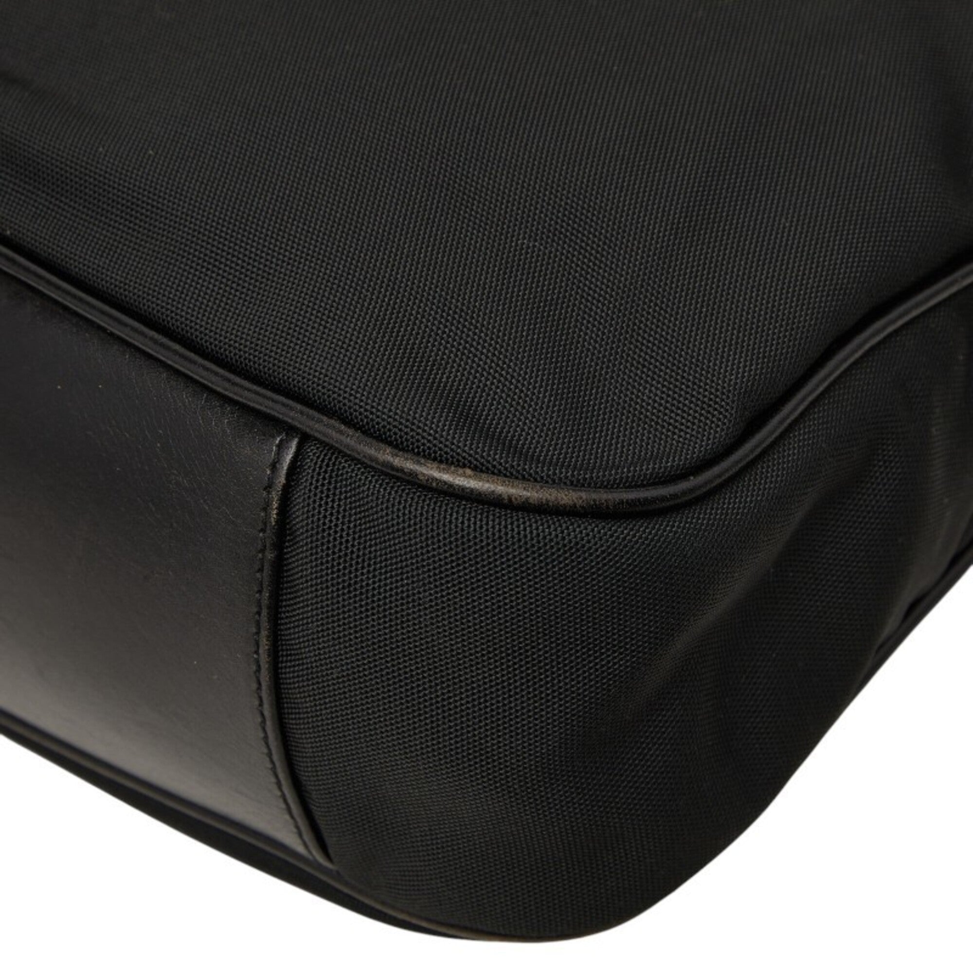 Gucci Bamboo Black Nylon Handbag (Pre-Owned)