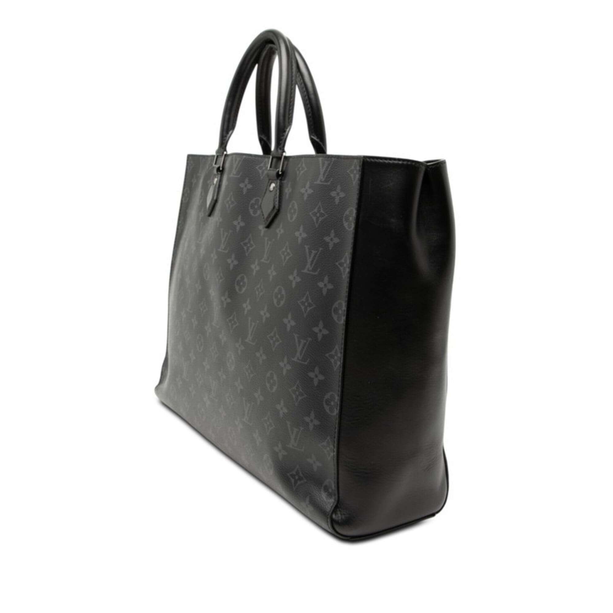 Louis Vuitton Black Gray Pvc Leather Pouch Tote Bag (Pre-Owned)