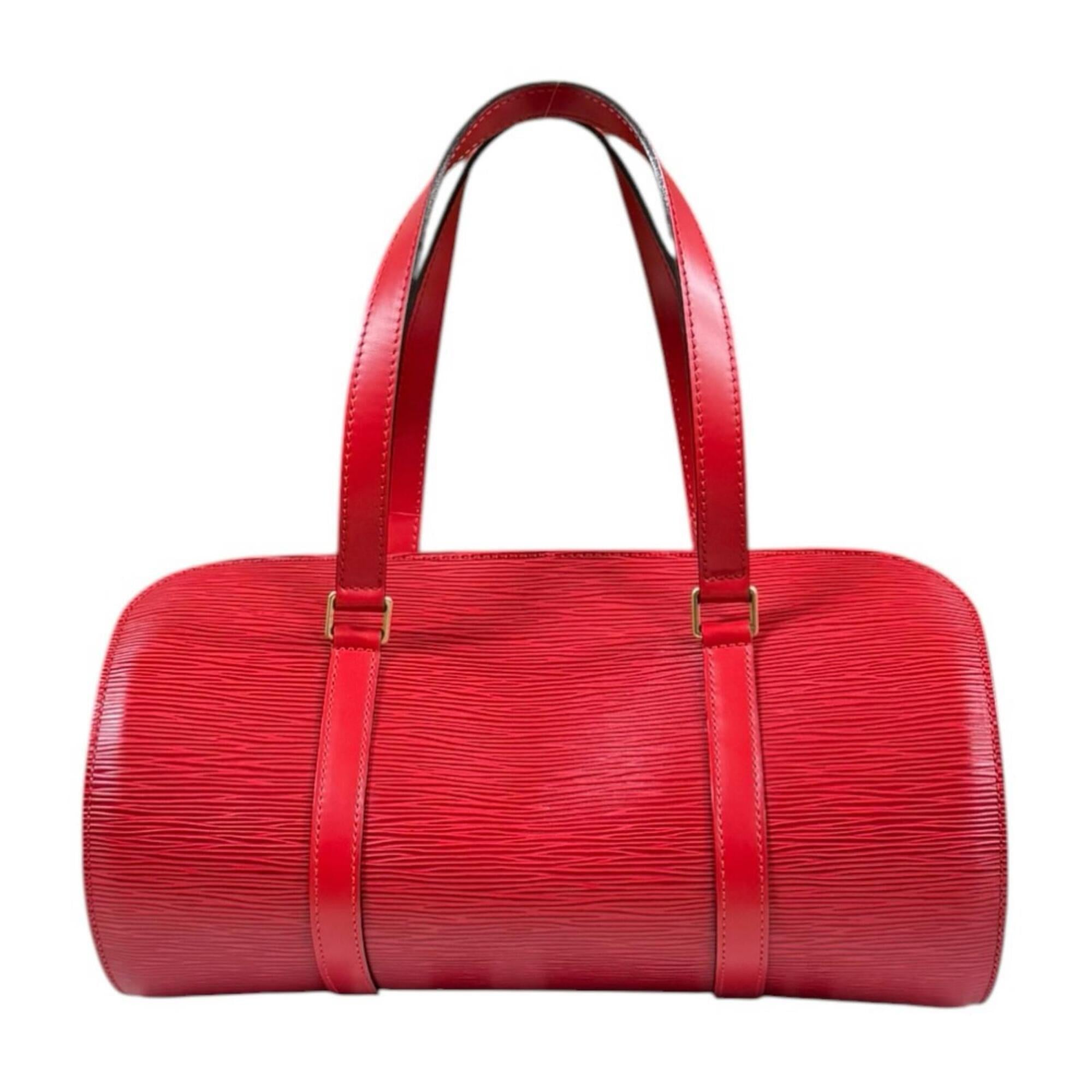 Louis Vuitton Castilian Red Red Color Epi Leather Handbag (Pre-Owned)