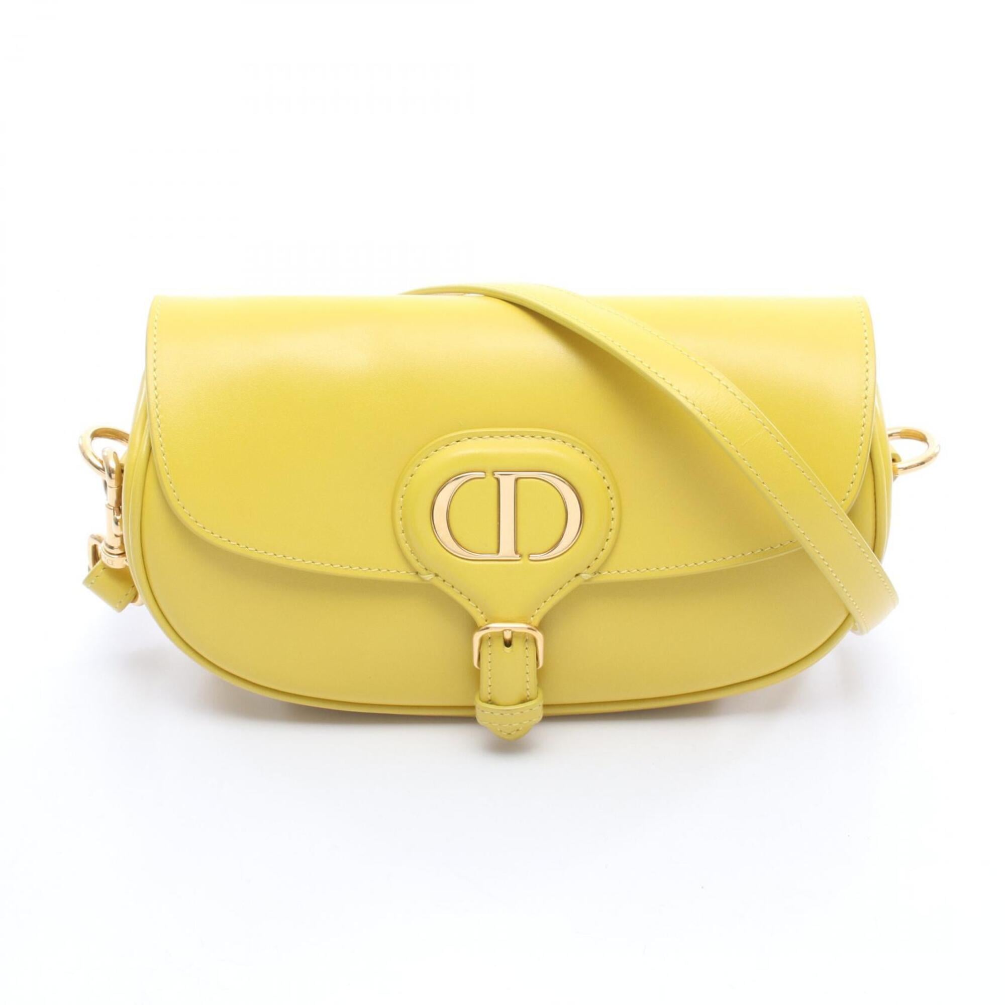 Christian Dior Yellow Leather Handbag Shoulder Bag (Pre-Owned)