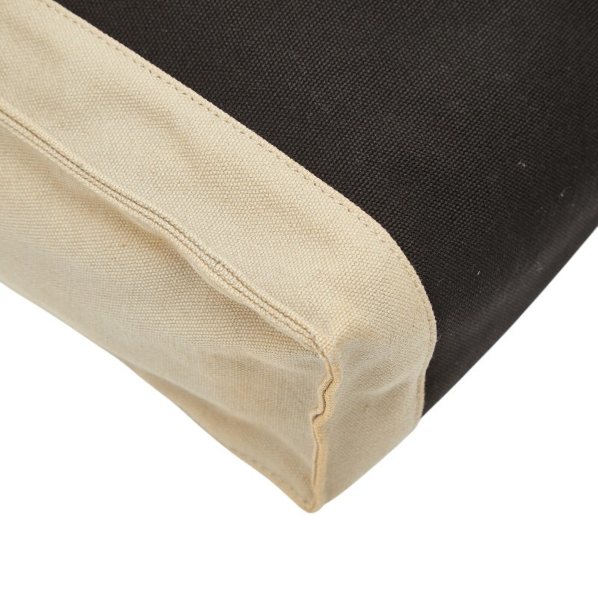 Hermes Beige Black Cotton Clutch Bag (Pre-Owned)