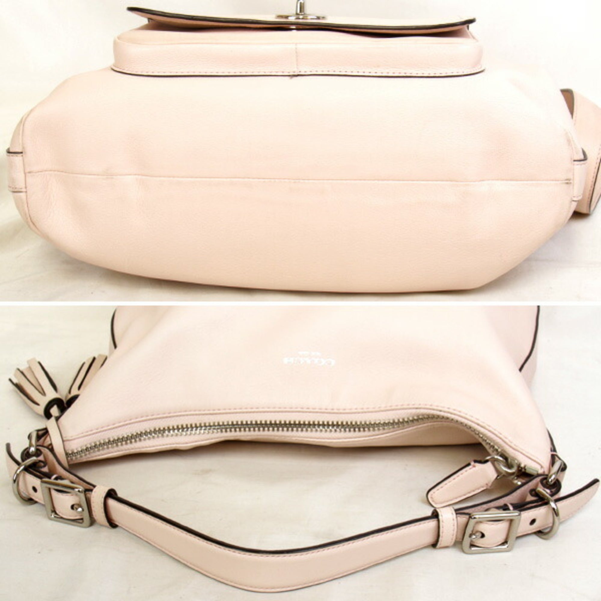 Coach Light Pink Leather Shoulder Bag (Pre-Owned)