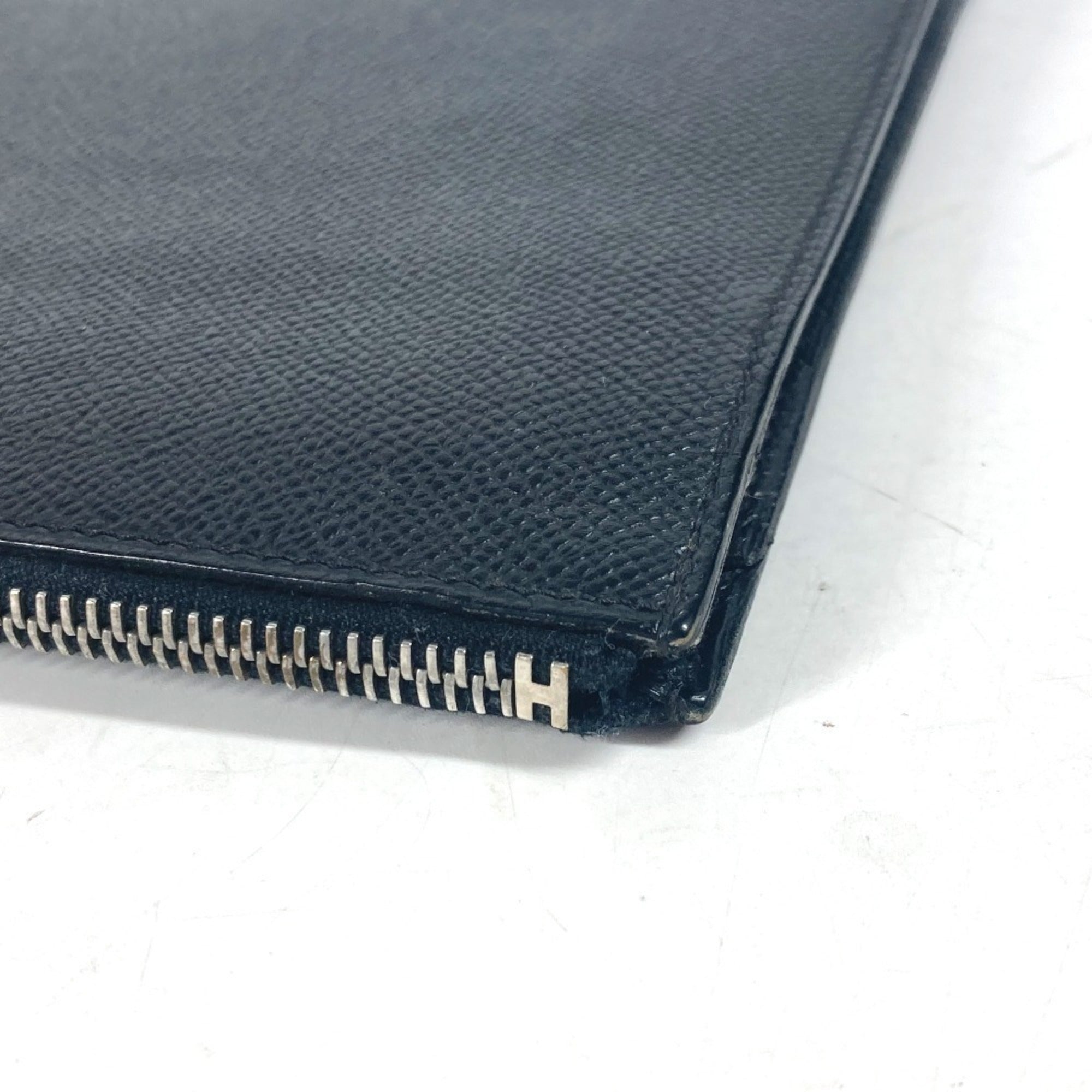 Hermes Black Epsom Leather Clutch Bag Pouch (Pre-Owned)
