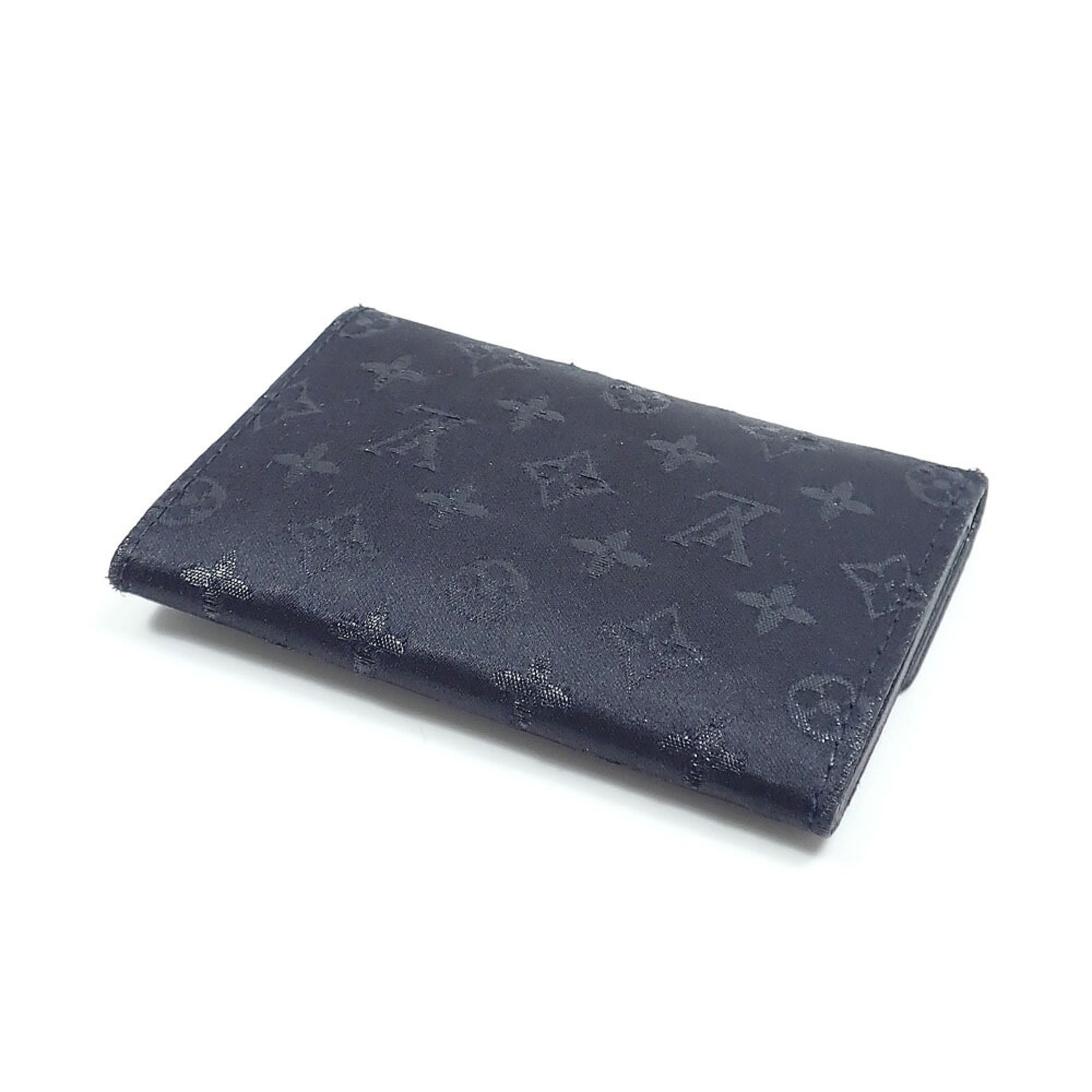 Louis Vuitton Monogram Satin Black Noir Monogram Satin Coin Purse/Coin Case (Pre-Owned)